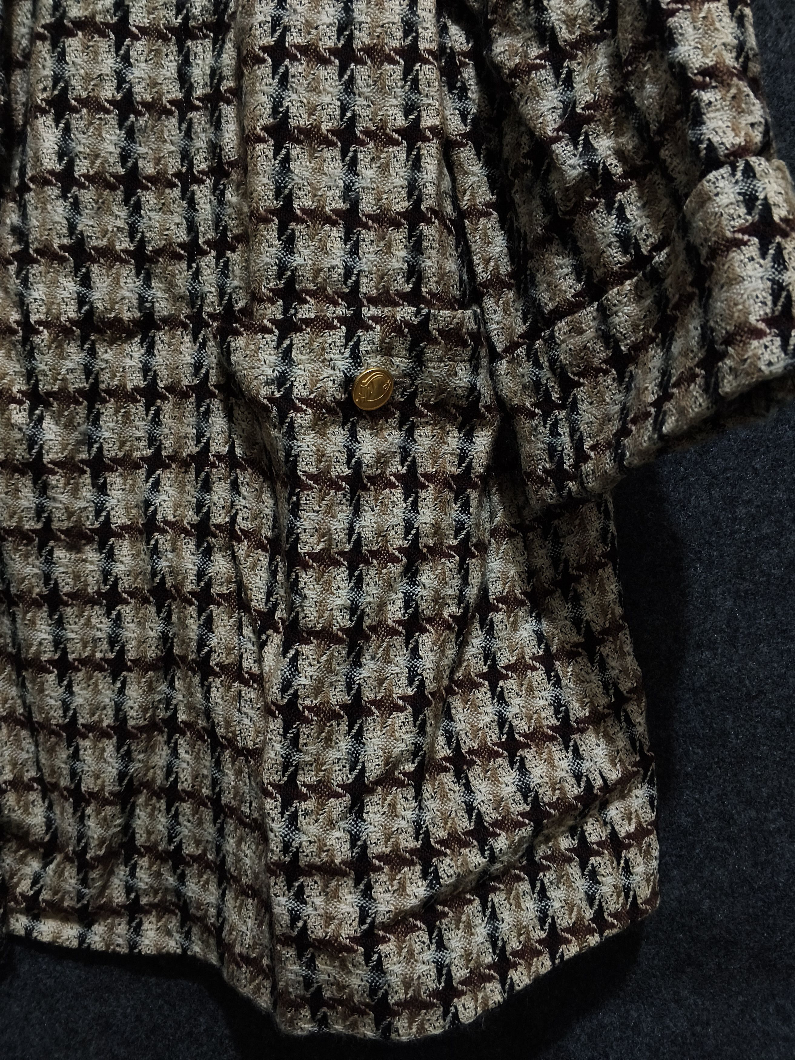 Roberta di Camerino Vintage Roberta di Camerino Houndstooth Tweed Blazer Size S / US 4 / IT 40 - 6 Thumbnail
