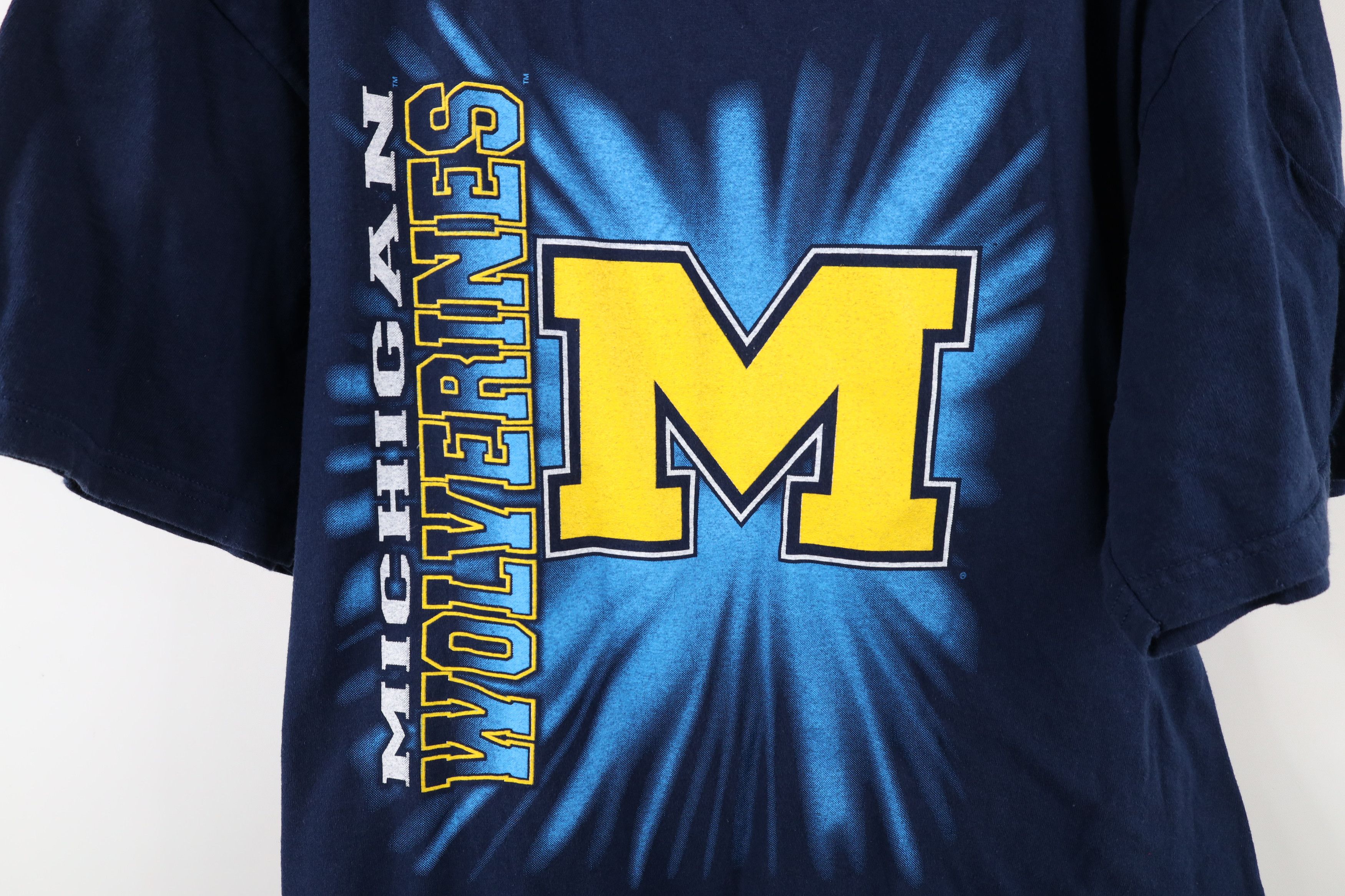 Vintage Vintage 90s University of Michigan Short Sleeve T-Shirt Size US XL / EU 56 / 4 - 4 Thumbnail