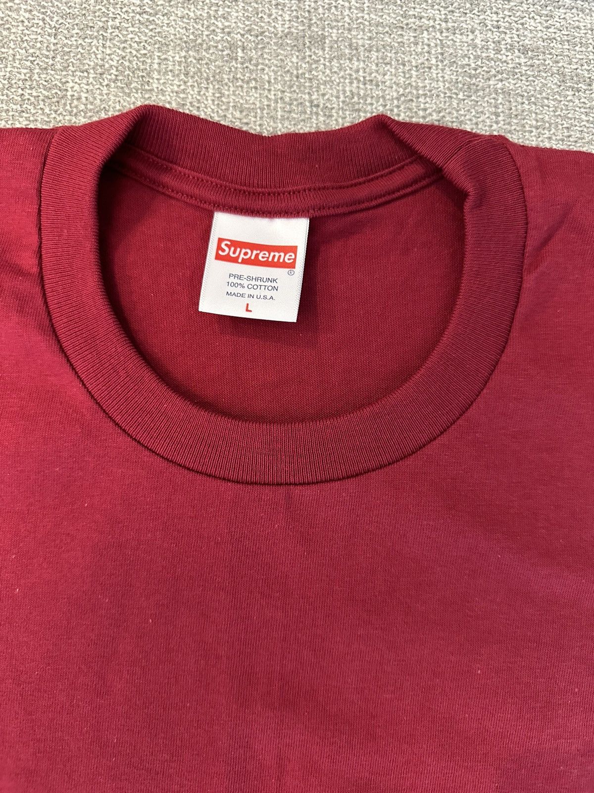Supreme Supreme Blank T-shirt Maroon Size US L / EU 52-54 / 3 - 2 Thumbnail
