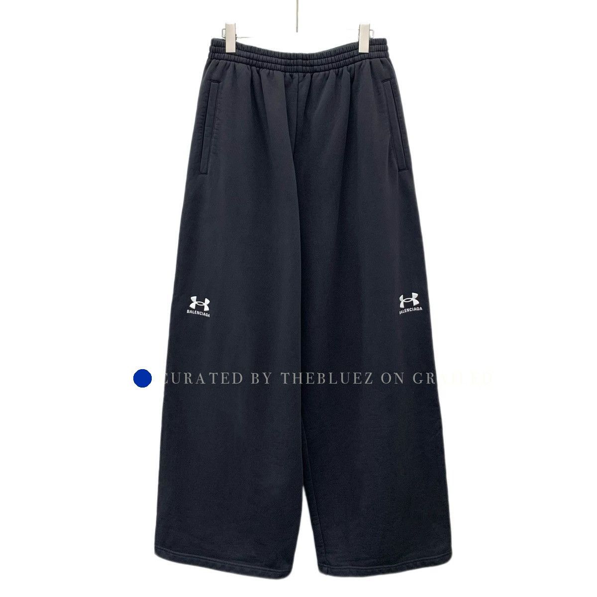 Balenciaga Black Logo Print Casual Pants Size US 32 / EU 48 - 1 Thumbnail