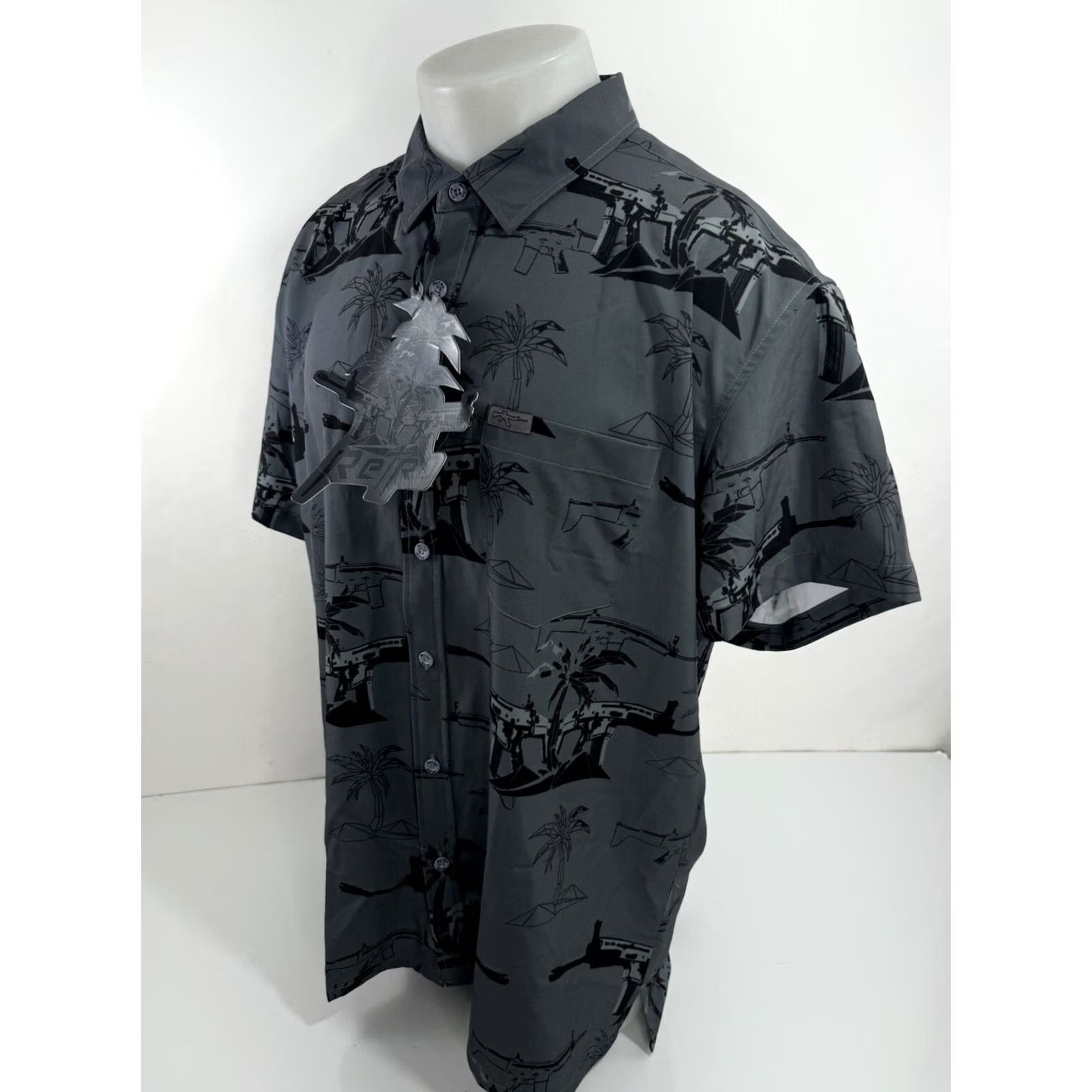 Vintage RETRO RIFLE - NEW w TAG - THE PALM Military AR15 Machine Gun Mens XXL Shirt Size US XXL / EU 58 / 5 - 2 Thumbnail
