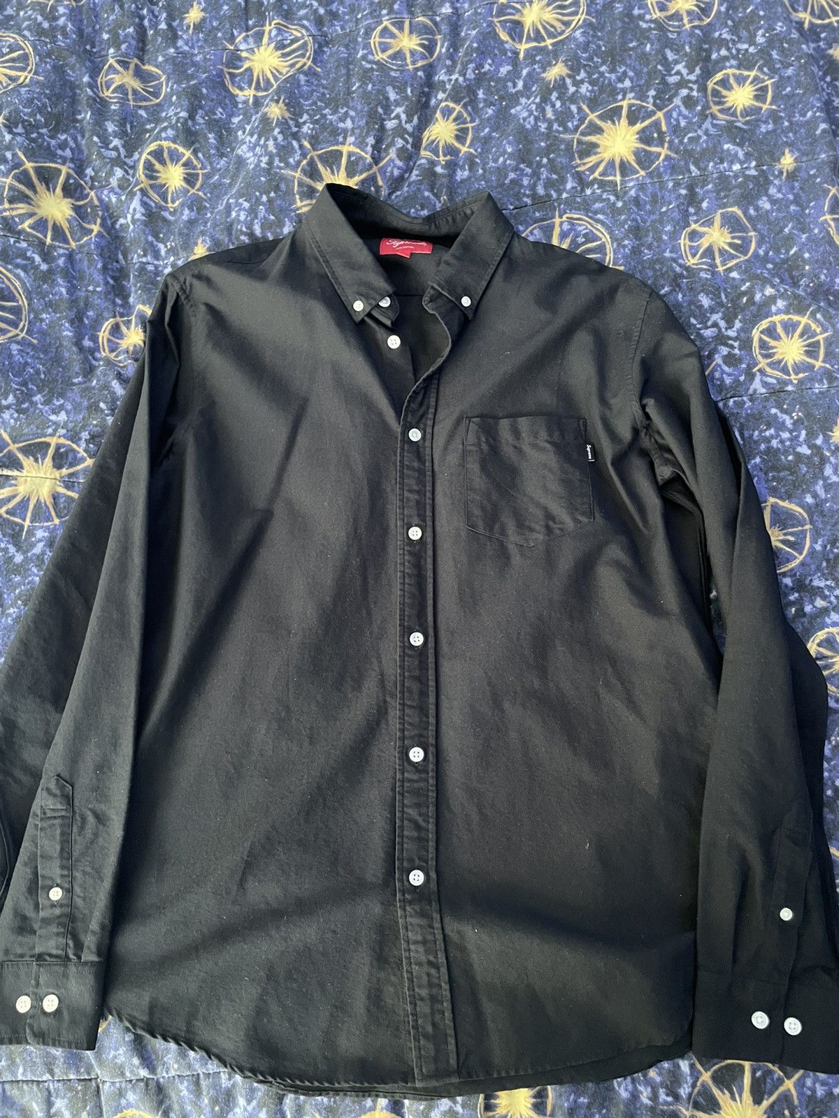 Designer × Supreme Supreme Black Twill Button Up Size US L / EU 52-54 / 3 - 1 Thumbnail