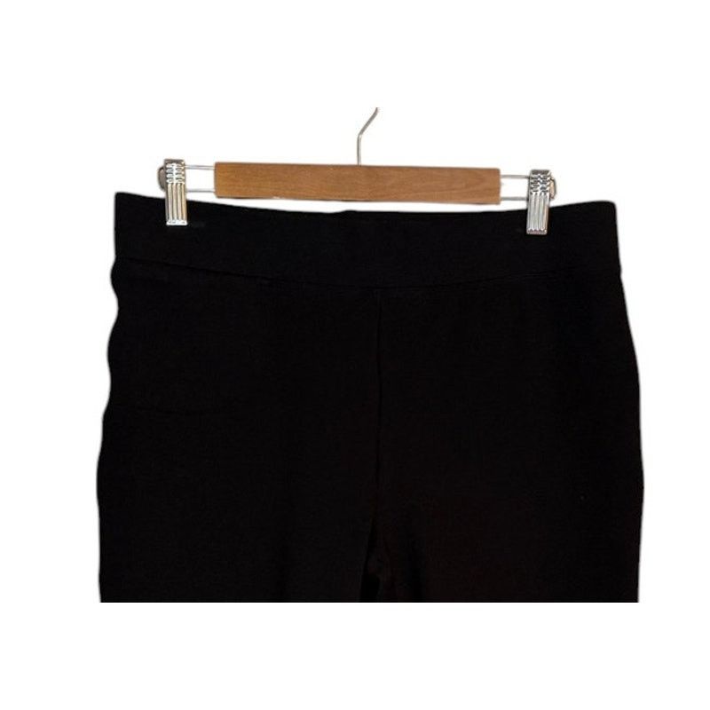 Quince Quince Pants Women Large Black Kick Flare Stretch Minimalist Size 30" / US 8 / IT 44 - 2 Thumbnail