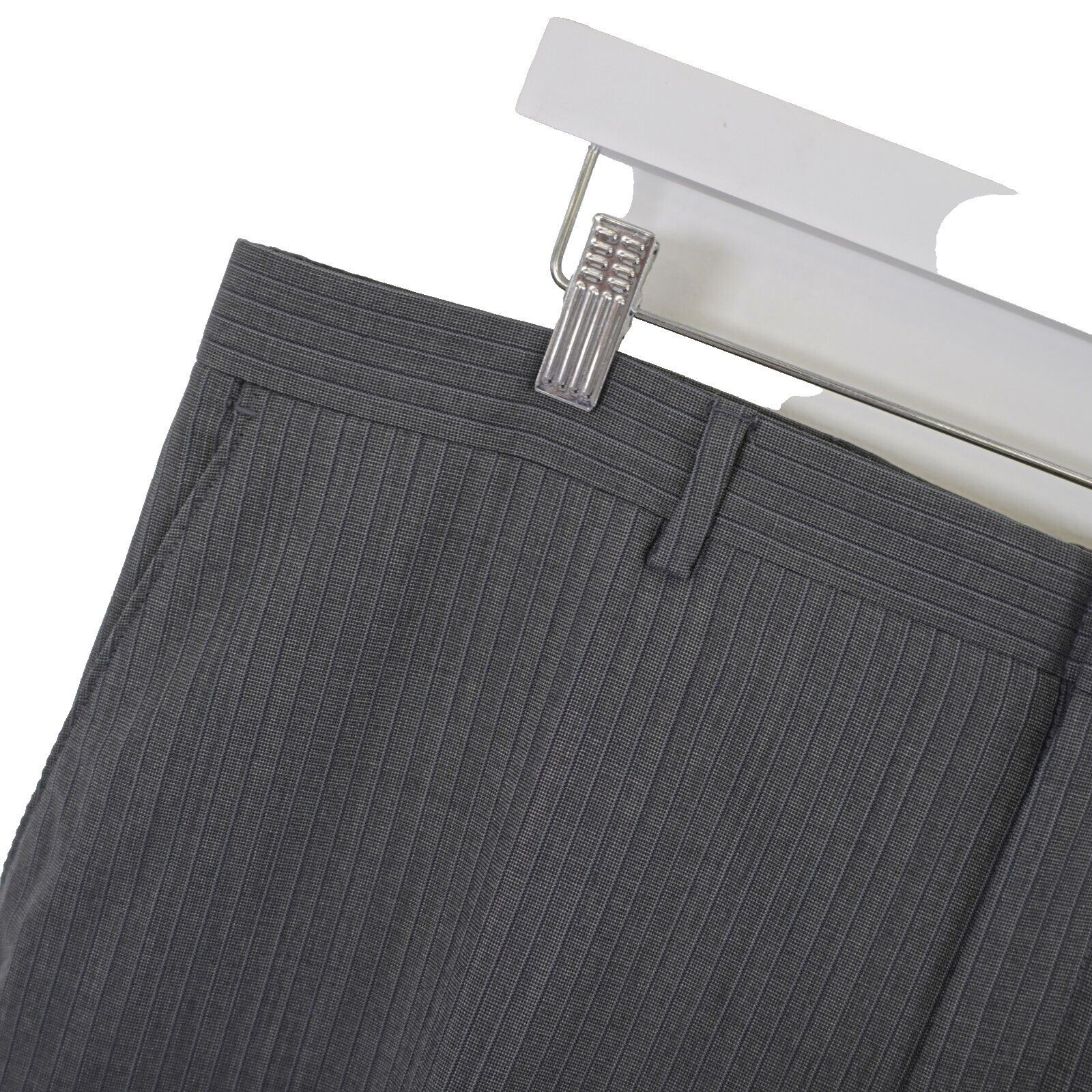 Jos. A. Bank Joseph Jos A Bank Wool Gray Striped 2 Piece Suit 40R / Slim Size 40R - 2 Thumbnail