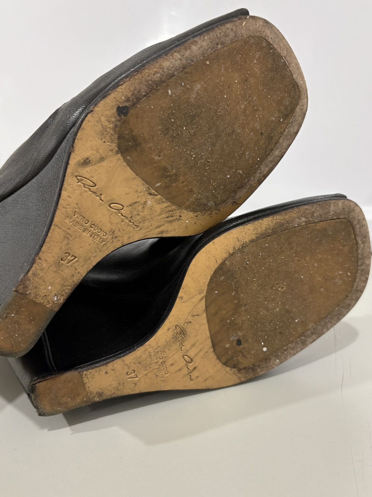 Rick Owens Rick Owens Black Open Toe Sock Wedge Boots Size US 7 / IT 37 - 7 Thumbnail