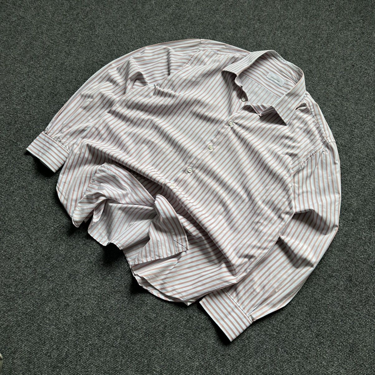 Ermenegildo Zegna Luxury 46/18 Ermenogildo Zegna Stripped Shirt Button Up XXL Size US XL / EU 56 / 4 - 1 Thumbnail