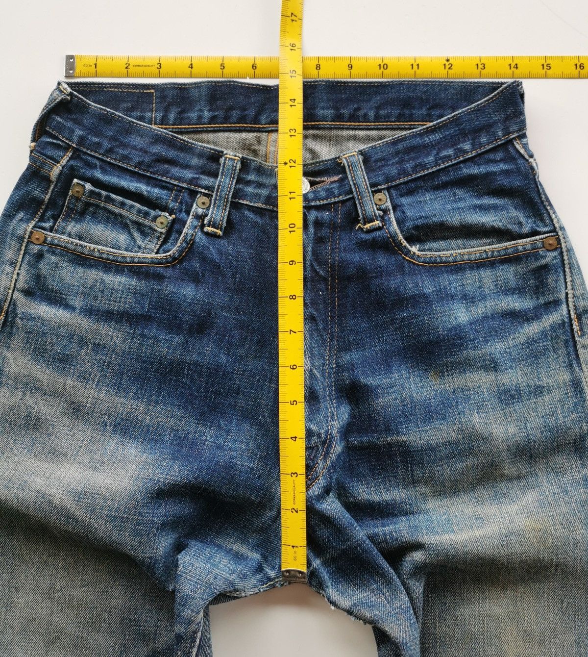 Denime × Iron Heart × Japanese Brand Denime Selvedge Jeans ( Size 28 x 38 ) Size US 28 / EU 44 - 13 Thumbnail