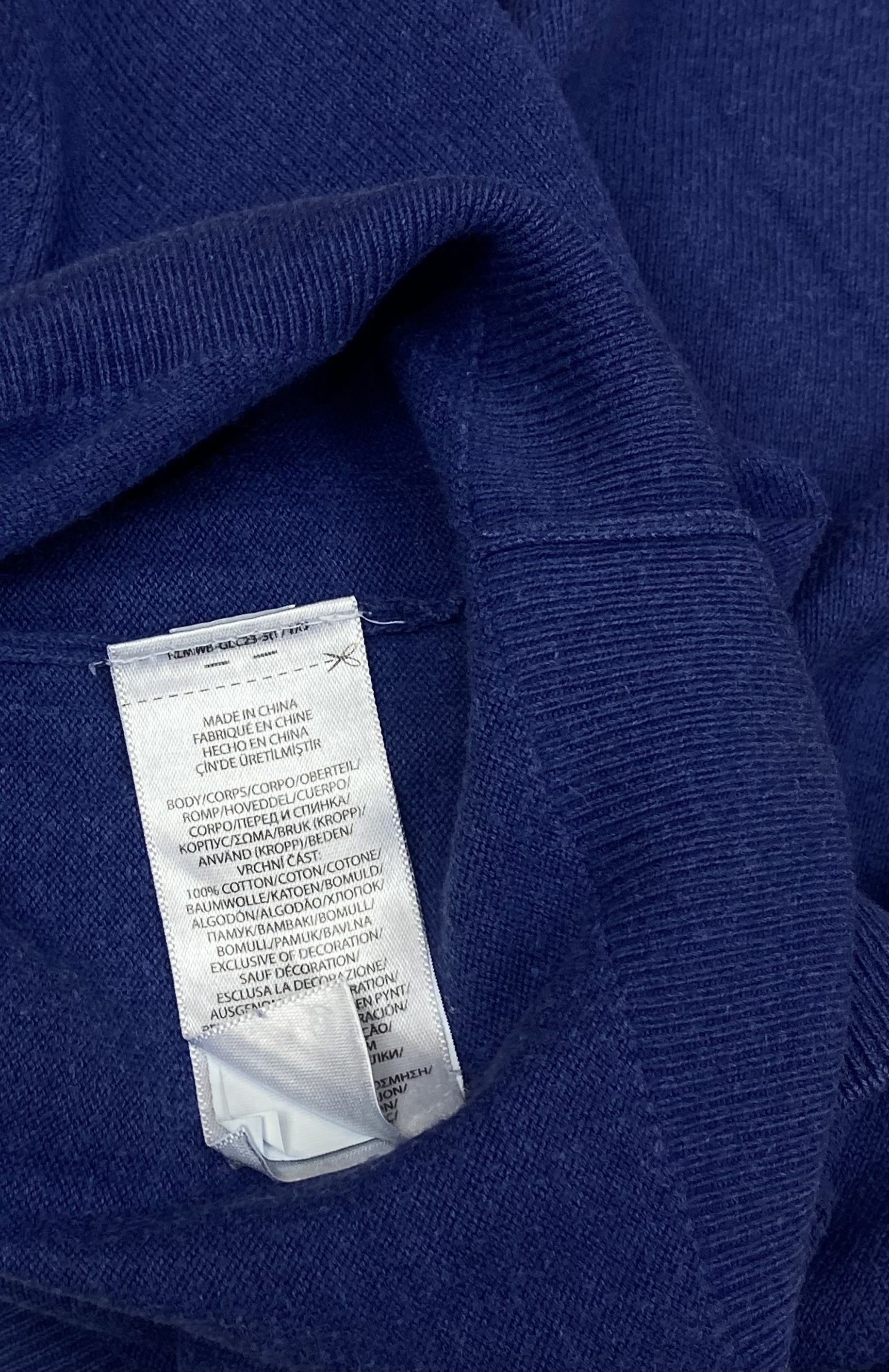 Polo Ralph Lauren Vintage RALPH LAUREN Blue V-Neck Sweatshirt M549 Size US L / EU 52-54 / 3 - 6 Thumbnail