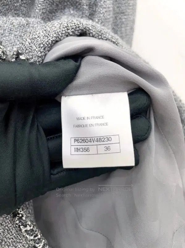Chanel Chanel Gray Cotton Blend Mid-Length Coat . Size S / US 4 / IT 40 - 8 Thumbnail