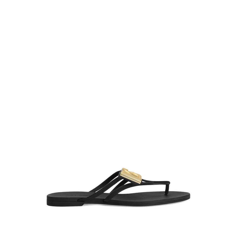 Dolce & Gabbana Dolce & Gabbana BLACK Flip-Flops & Slides Size US 6 / IT 36 - 1 Thumbnail