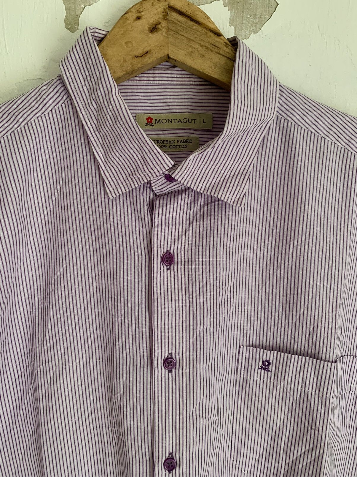 Designer × Montagut × Vintage Montagut pin stripe button up shirt Size US L / EU 52-54 / 3 - 2 Thumbnail