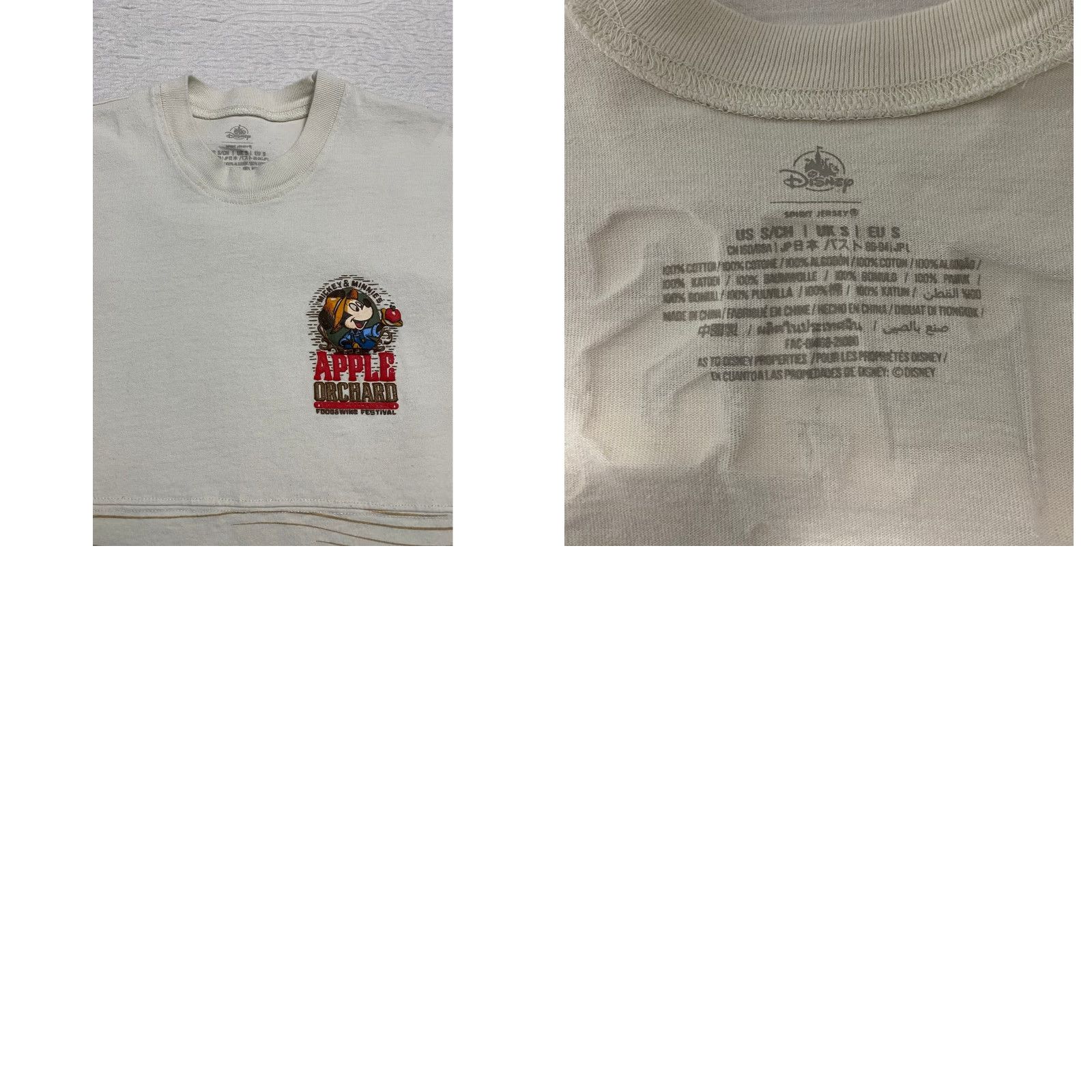 Disney Disney Spirit Jersey Mickey Minnie 2021 Apple Orchard Sweet As Pie Striped Long Sleeve Crew Neck 100% Cotton White Men XS S? Size US S / EU 44-46 / 1 - 8 Thumbnail
