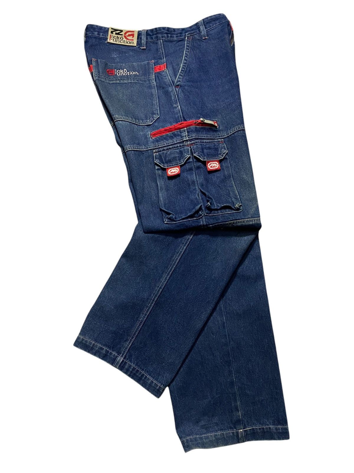 Ecko Unltd. Vintage Ecko Function Super Baggy Cargo Like Jnco Jeans Size US 33 - 8 Thumbnail