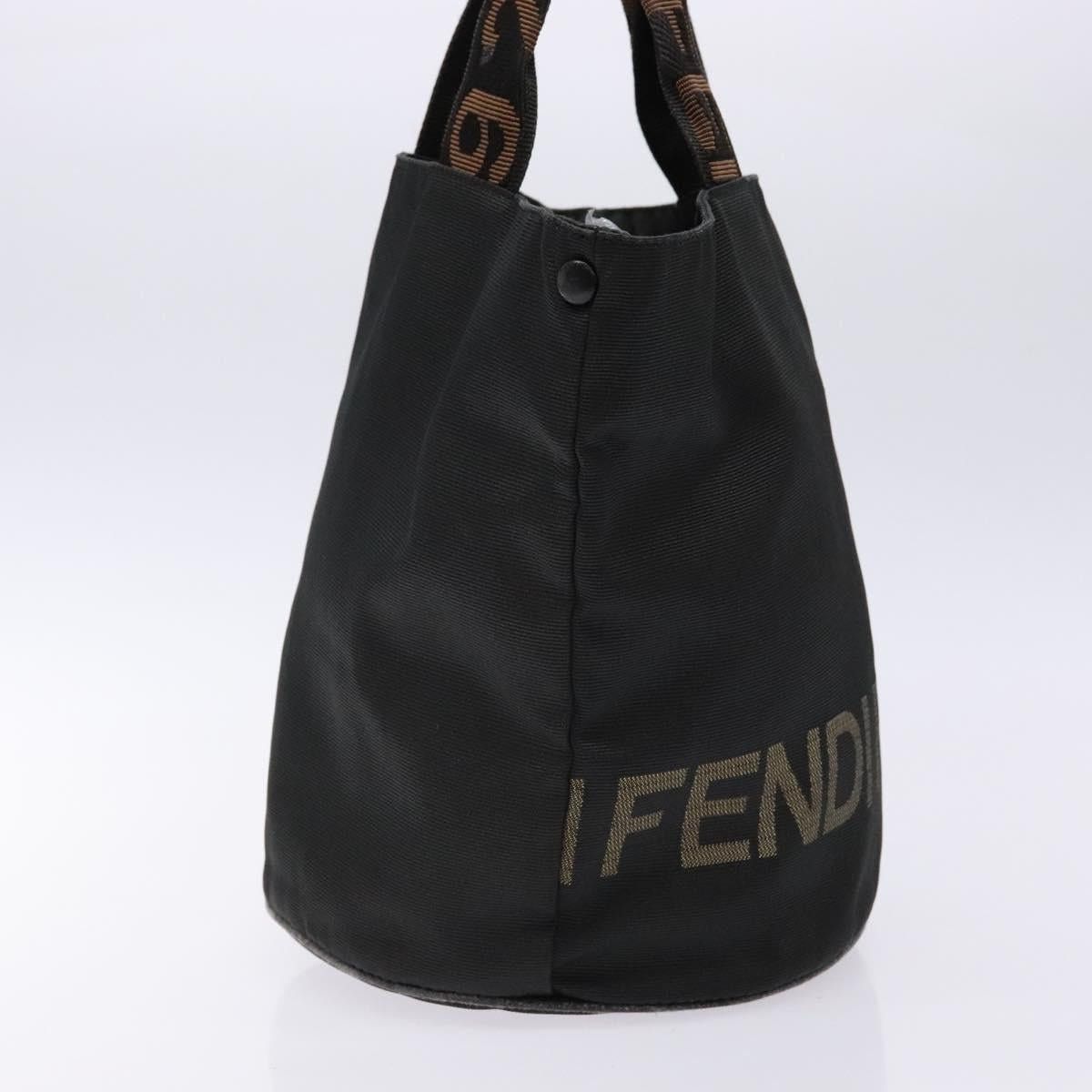 Fendi FENDI Hand Bag Canvas Black Brown Gold Size ONE SIZE - 5 Thumbnail