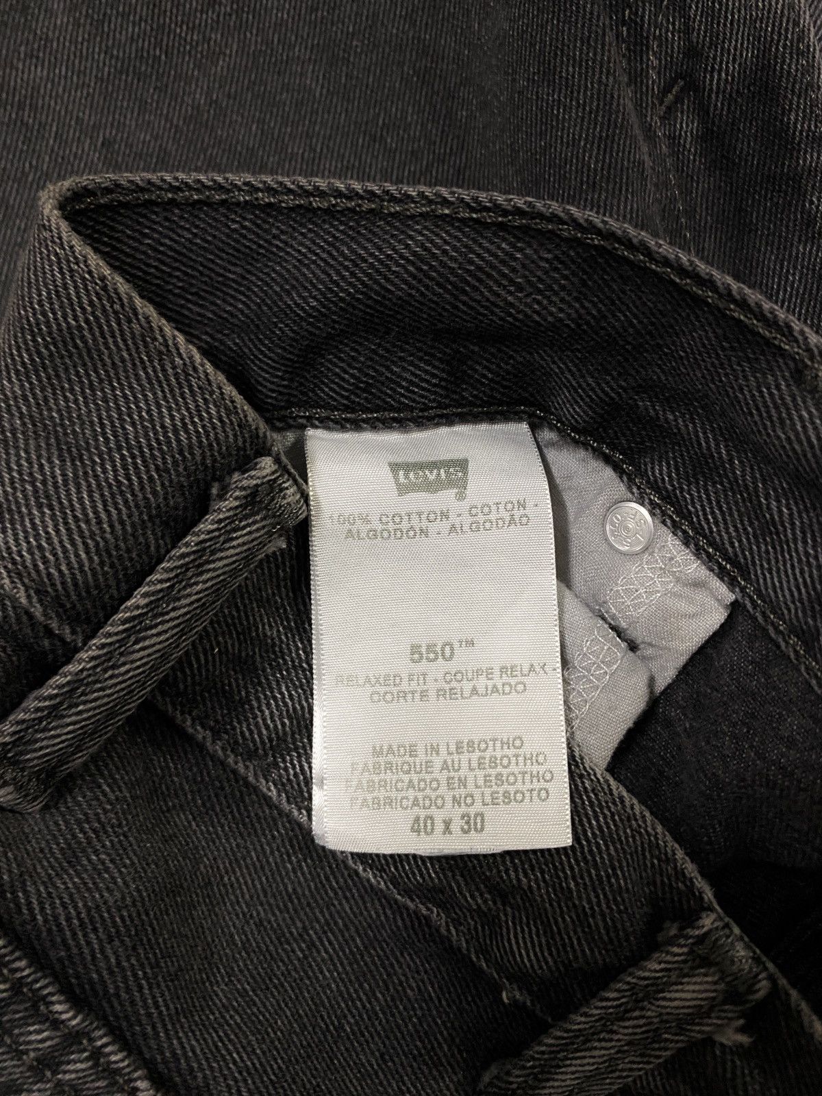 Levi's Very Rare Vintage Levis SuperBlack 550 Loose Jeans 2000s Size US 40 / EU 56 - 12 Thumbnail