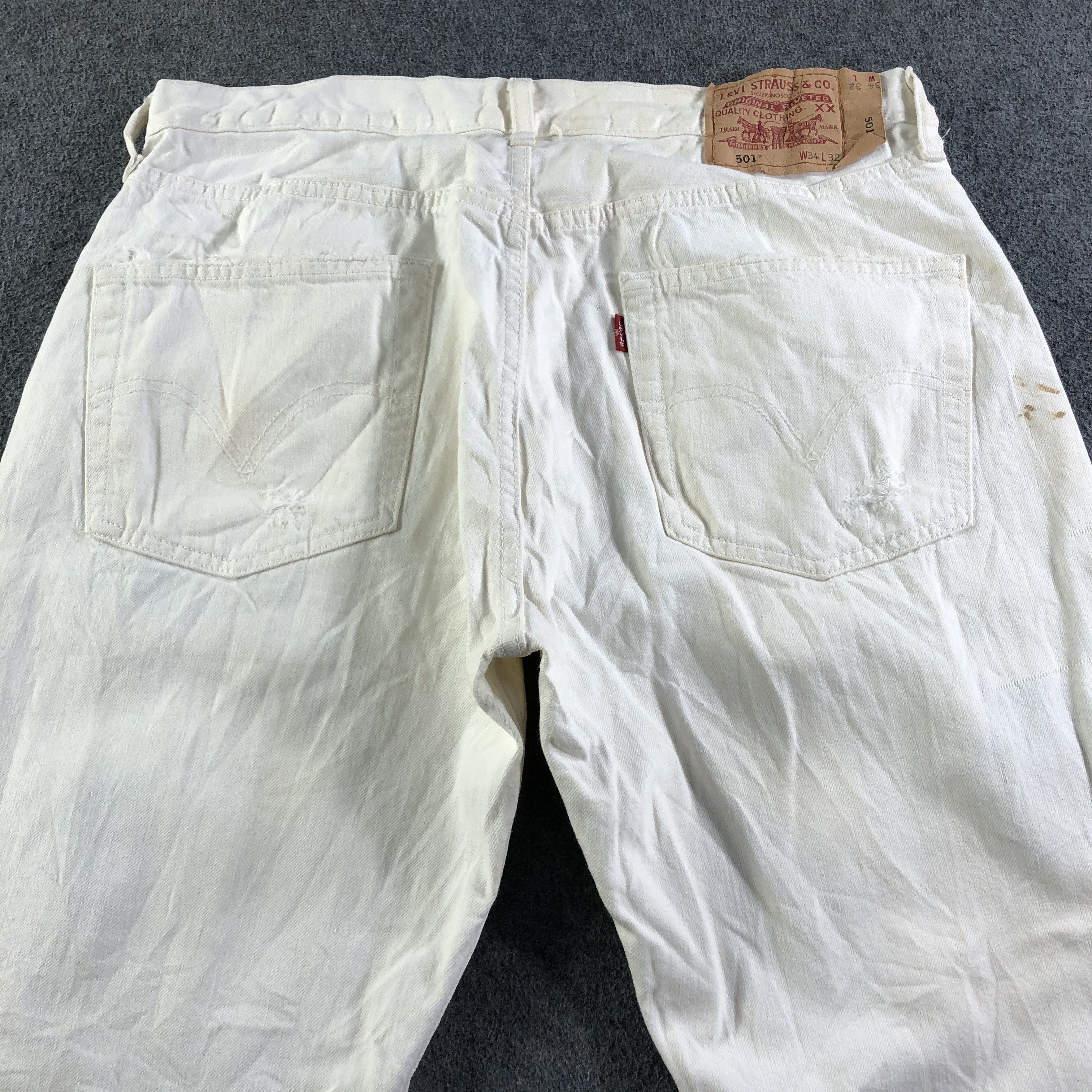 Levi's 90s Vintage Light Wash Levis 501 Jeans-J3988 Size US 34 / EU 50 - 4 Thumbnail