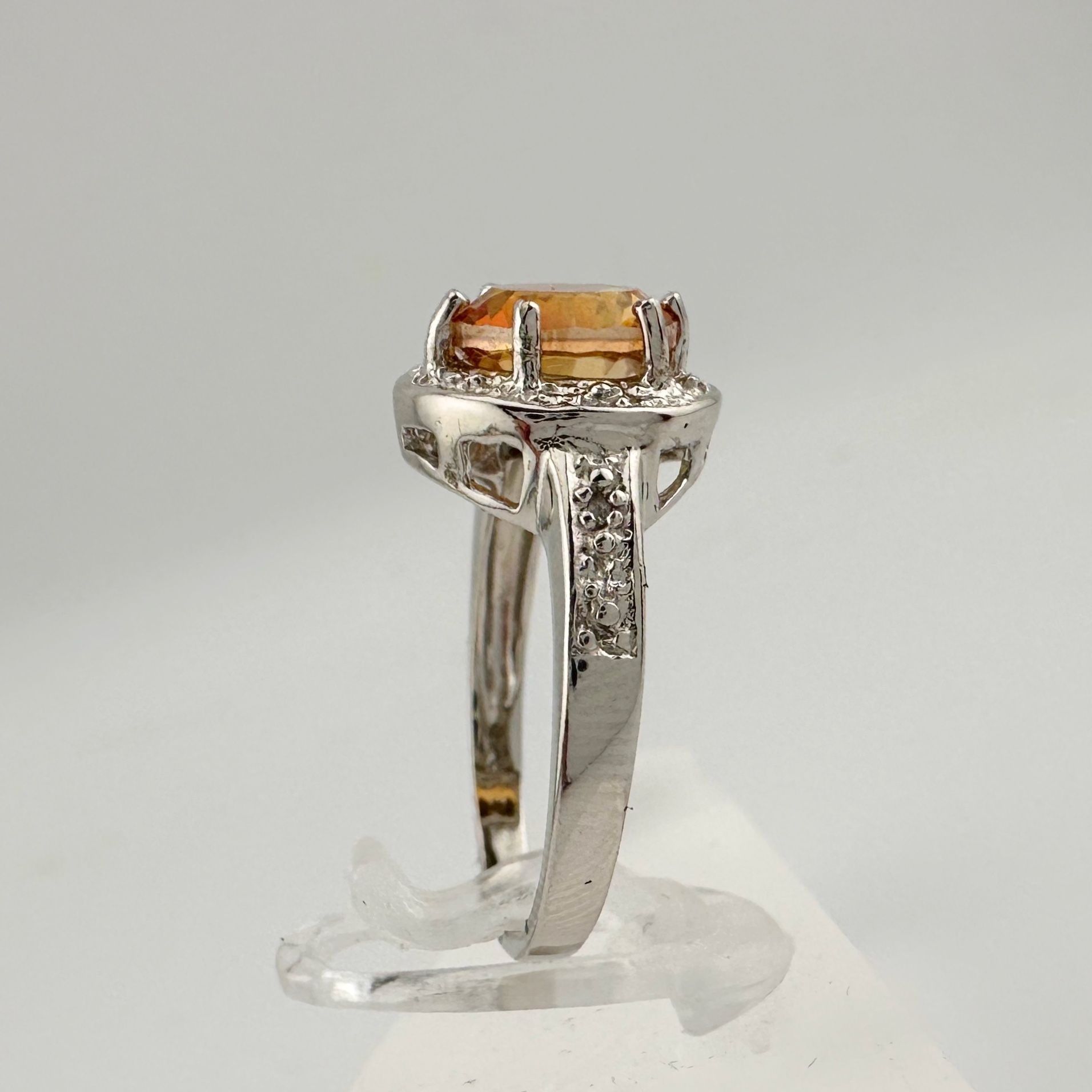 Other Beautiful 2.11 Carat Golden Citrine Ring with Small Diamond Size ONE SIZE - 4 Thumbnail