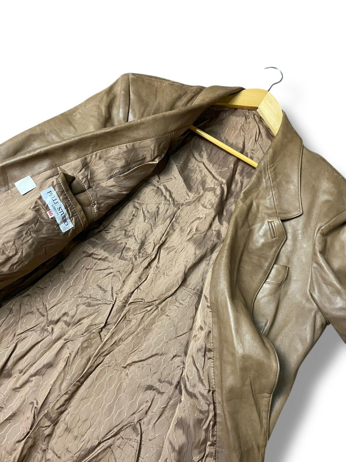 Japanese Brand Pelle Studio Paris Leather Blazer (151) Size US XS / EU 42 / 0 - 3 Thumbnail