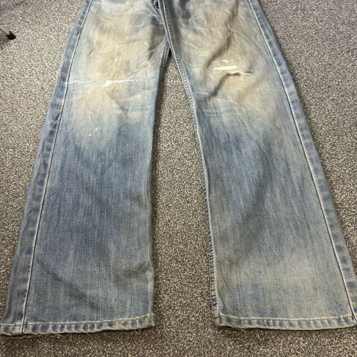 Engineered Garments × Levi's Vintage y2k Levis 506 Thrashed Distressed Dirty Washed Denim Size US 31 - 5 Thumbnail