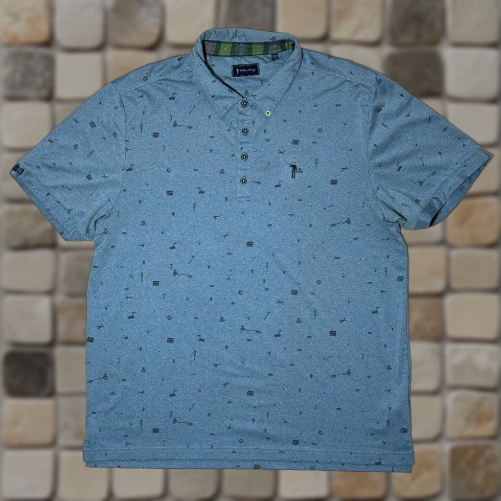 Vintage William Murray Men's Polo Shirt Polo XL Blue Sports Golf Breathable Moisture Wicking Logo Shirt Mens XL Blue Golf Size US XL / EU 56 / 4 - 1 Thumbnail