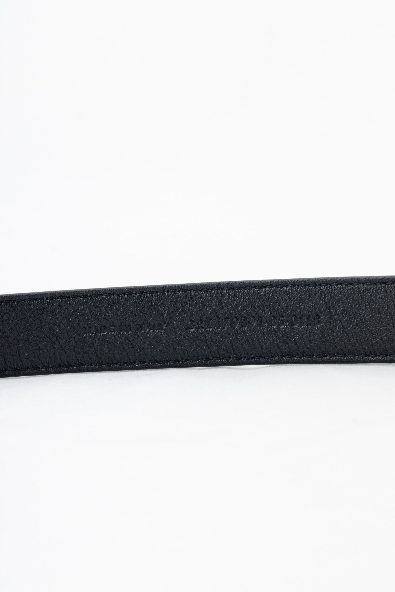 Saint Laurent Paris Saint Laurent Black Leather Skinny Belt Size ONE SIZE - 4 Thumbnail