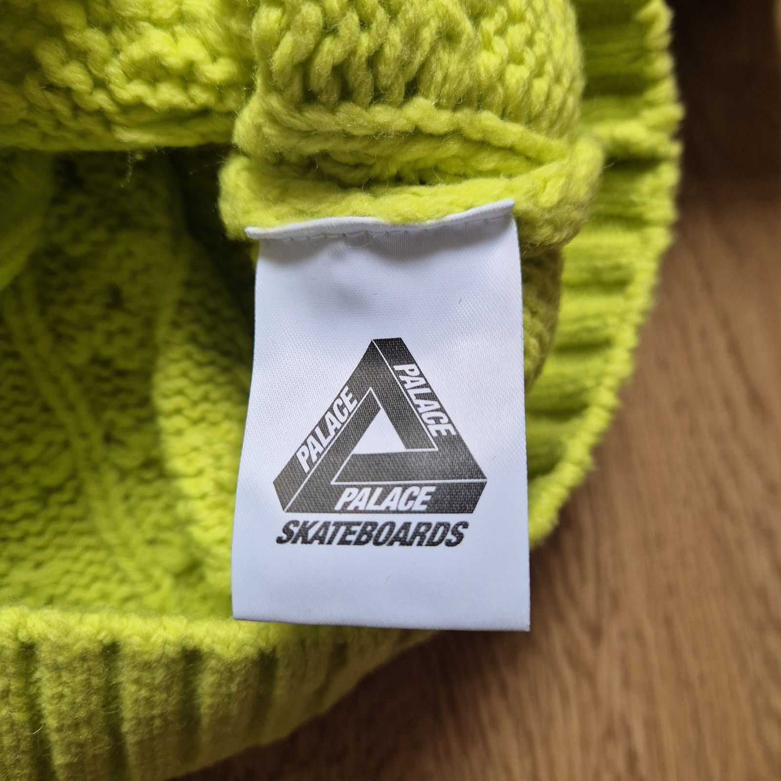 Palace Palace Cable Knit Sweater Neon Green Small FW22 Size US S / EU 44-46 / 1 - 5 Thumbnail