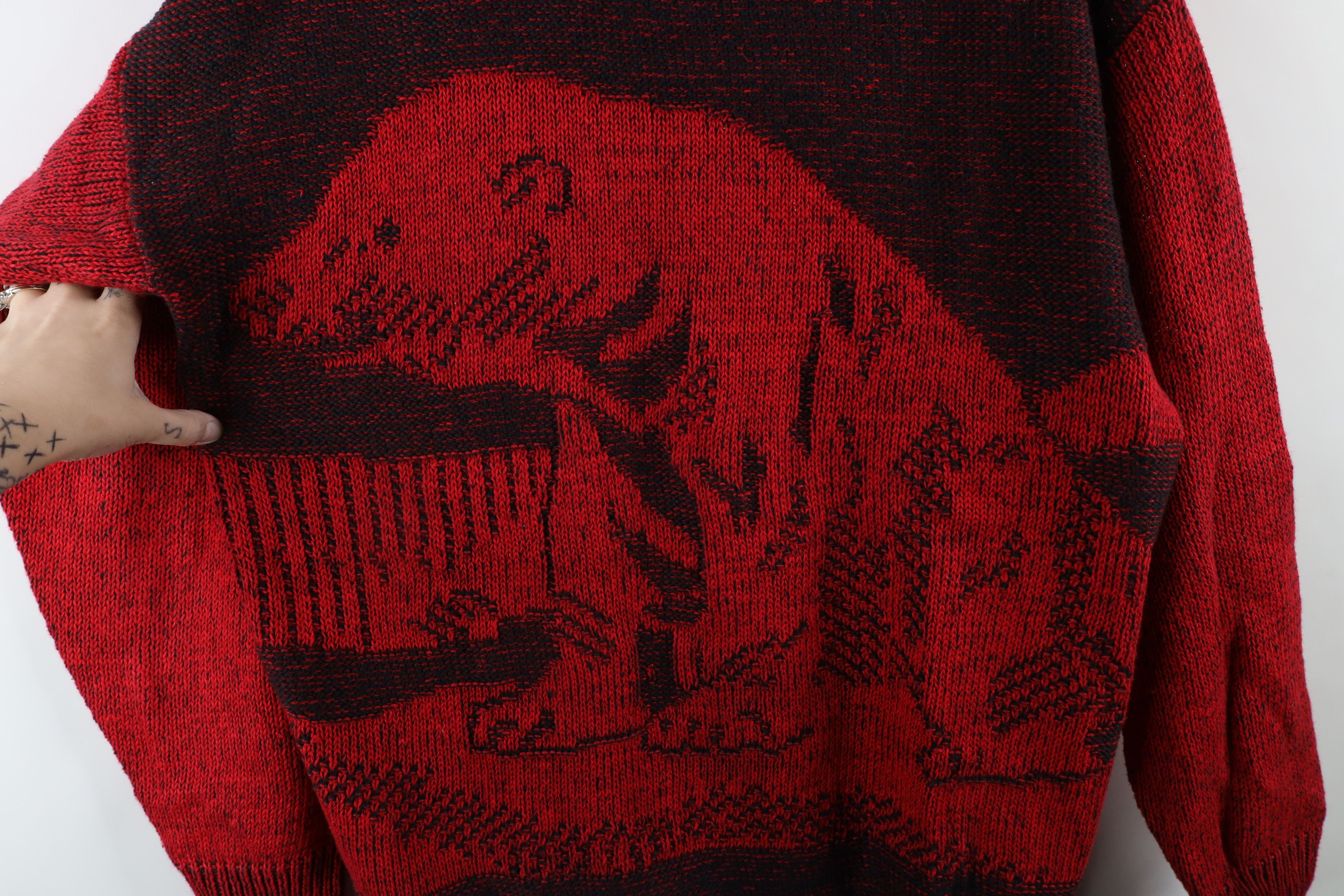 Vintage Vintage 90s Streetwear Polar Bear Knit Crewneck Sweater Size US XXL / EU 58 / 5 - 4 Thumbnail