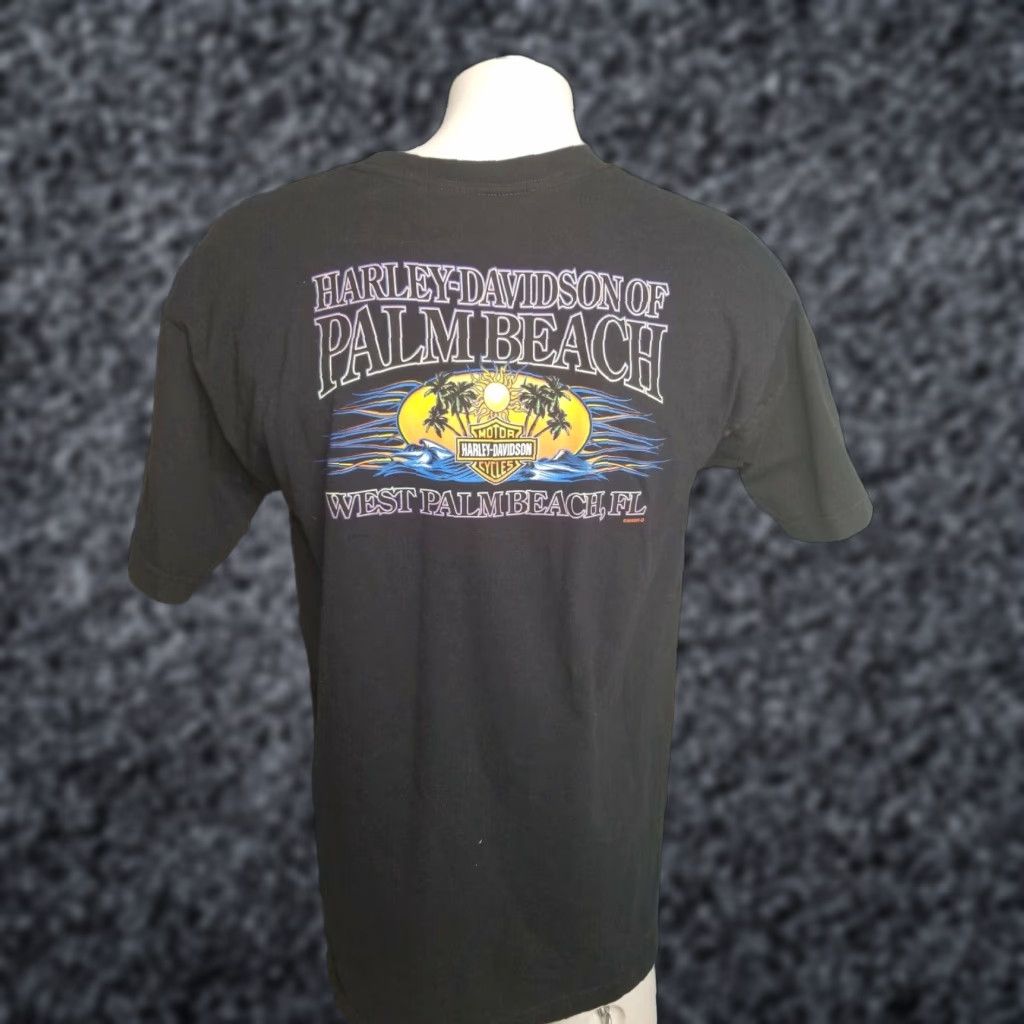 Harley Davidson VINTAGE Harley-Davidson T-Shirt American Eagle Black Mens L Patriotic Double-Sided Limited Edition Size US L / EU 52-54 / 3 - 1 Thumbnail