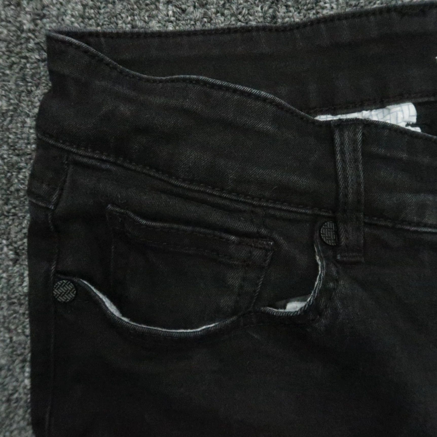 Denime Twillory Jeans Mens 32x28 Black Denim Slim Straight 5-Pocket Belt Loops Size US 32 / EU 48 - 3 Thumbnail