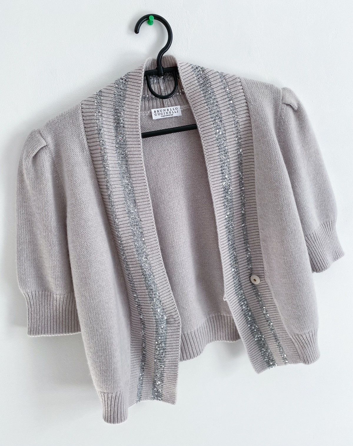 Brunello Cucinelli Brunello Cucinelli Short Sleeve Cashmere Sweater Size L / US 10 / IT 46 - 1 Thumbnail