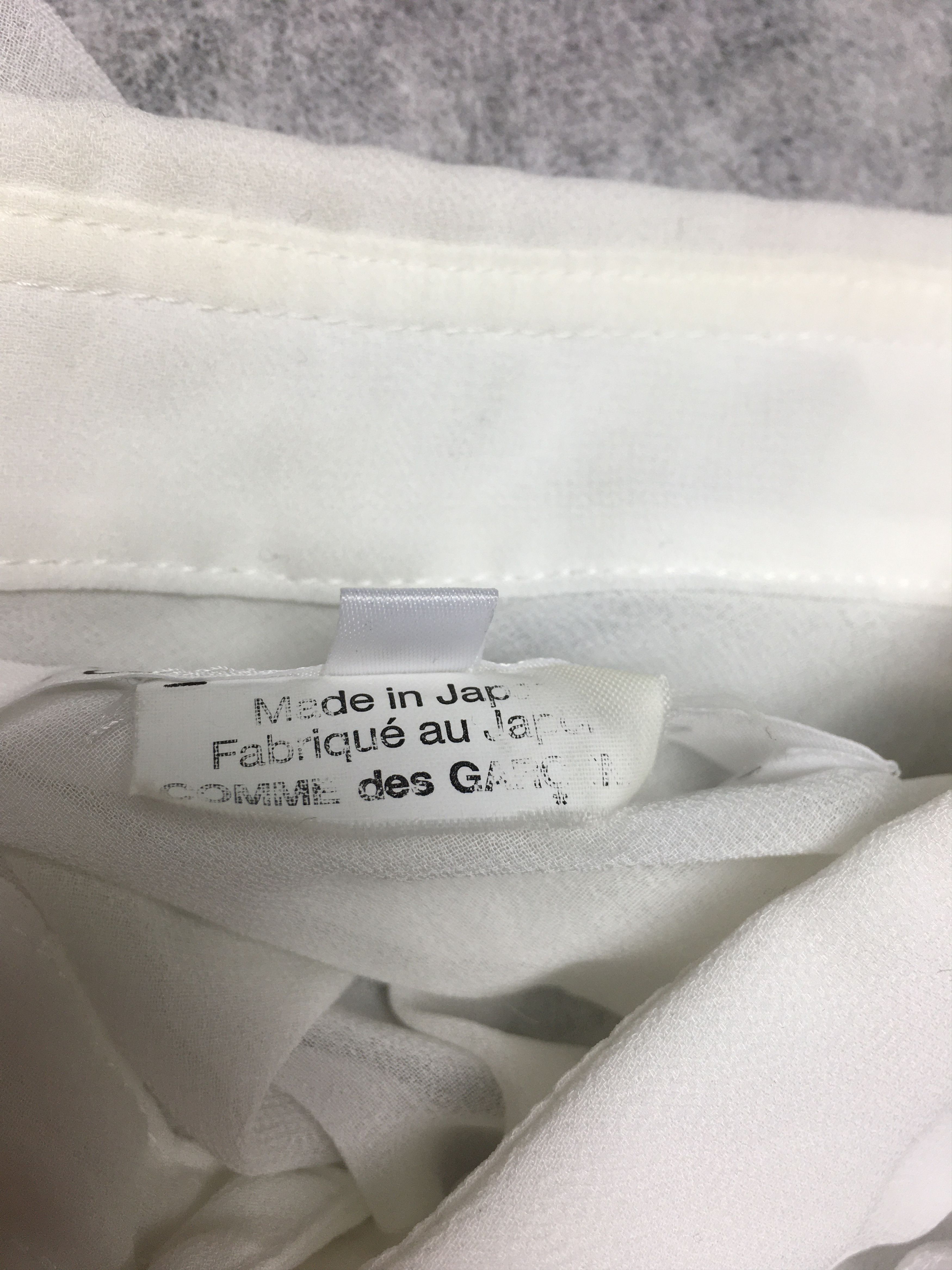 Comme des Garcons COMME des GARCONS Bias Ruffled Blouse Shirt White M Size M / US 6-8 / IT 42-44 - 10 Thumbnail