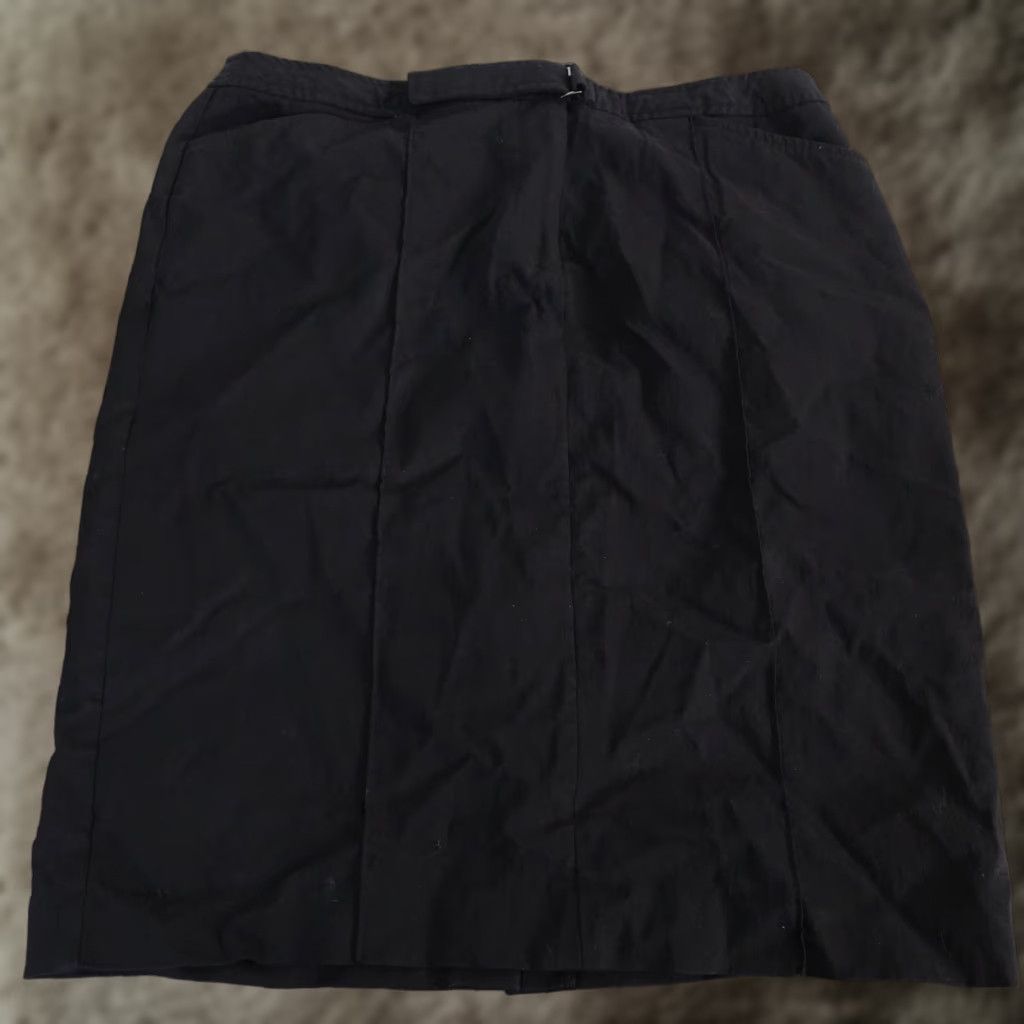 Express VINTAGE EXPRESS Skirt Womens Size 5/6 Black Stretch Rayon Blend Pencil/ Straight 20" Flat Waist 30" 90s? (adjusted) Size 27" / US 4 / IT 40 - 1 Thumbnail