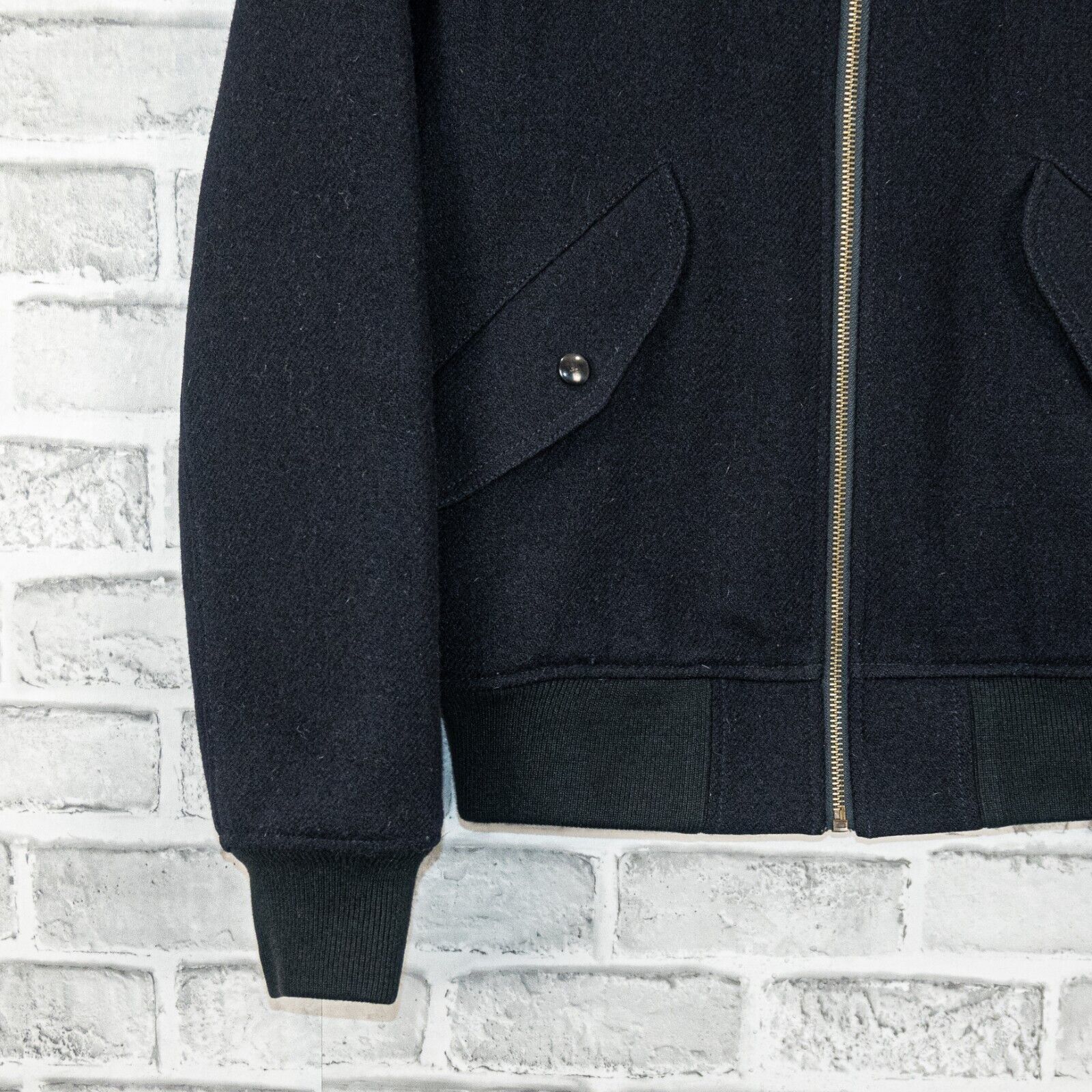 Wallace & Barnes Wallace & Barnes J.crew Men's Wool MA 1 Bomber Jacket Navy Size US S / EU 44-46 / 1 - 8 Thumbnail