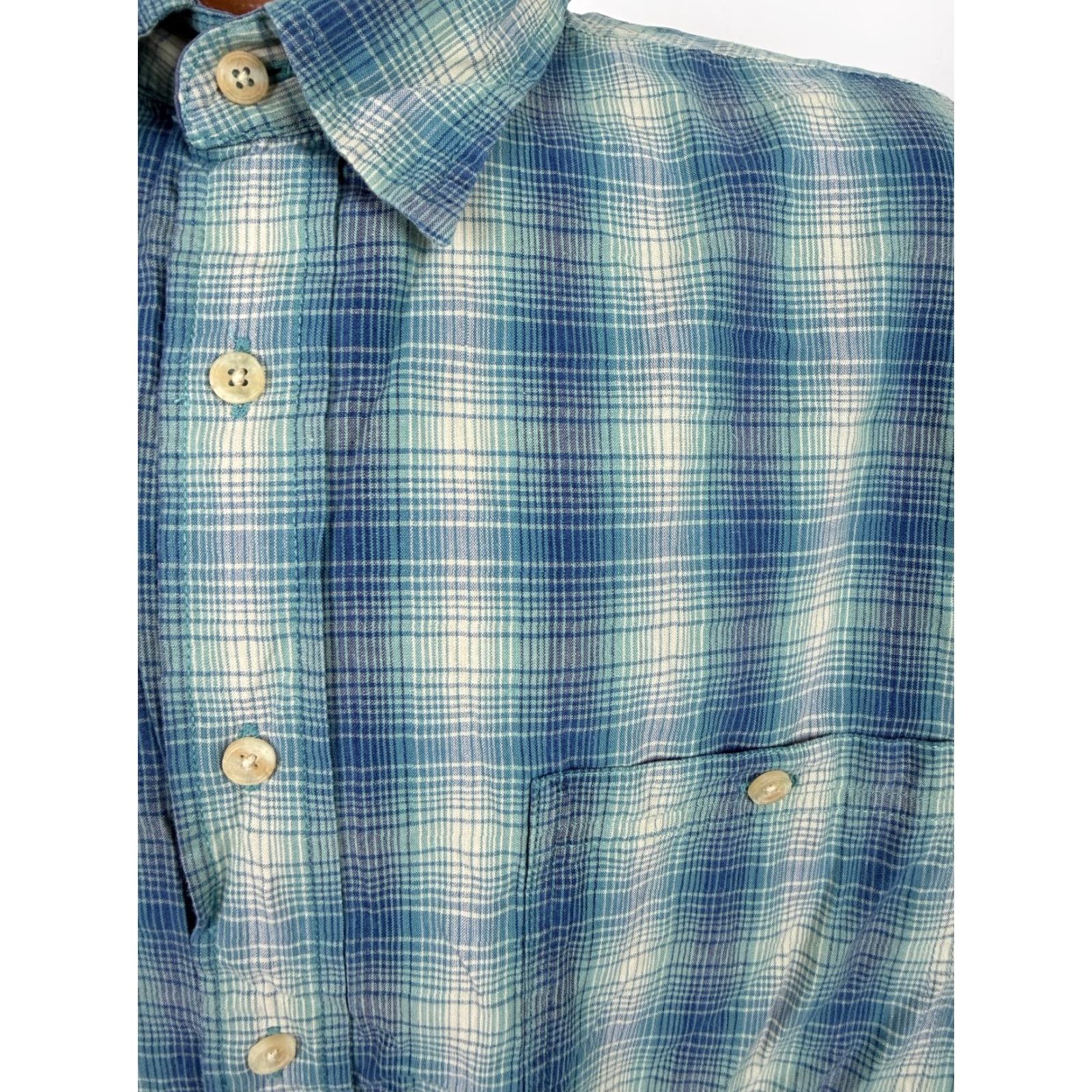 Dockers VINTAGE Dockers Indigo 90s Button-Up Shirt Men XL Blue Plaid Oversized Cotton - Casual, Business, Travel Mens Size US XL / EU 56 / 4 - 6 Thumbnail