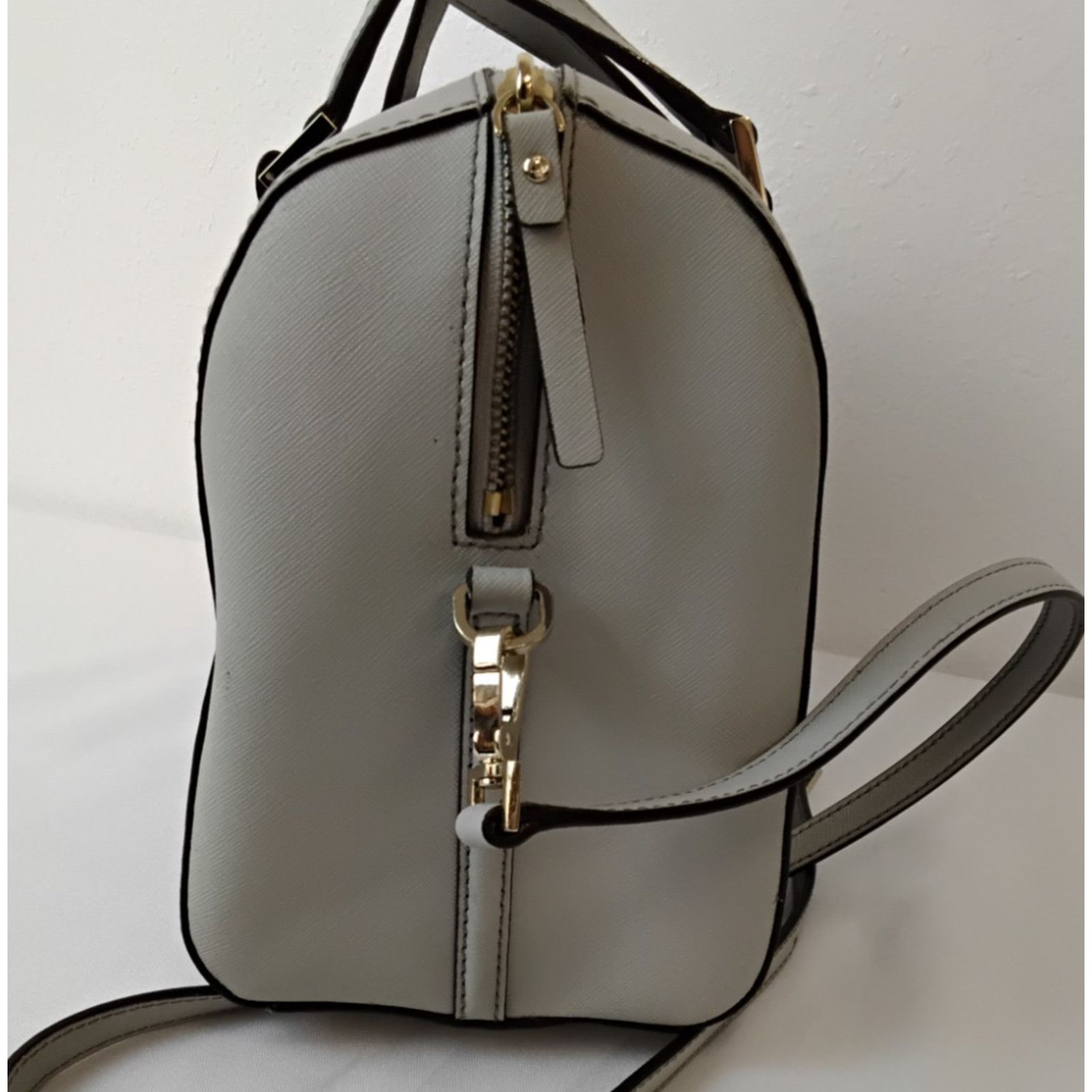 Kate Spade Kate Spade Dome Handbag Gray Pebbled Leather Purse Crossbody Size ONE SIZE - 9 Thumbnail