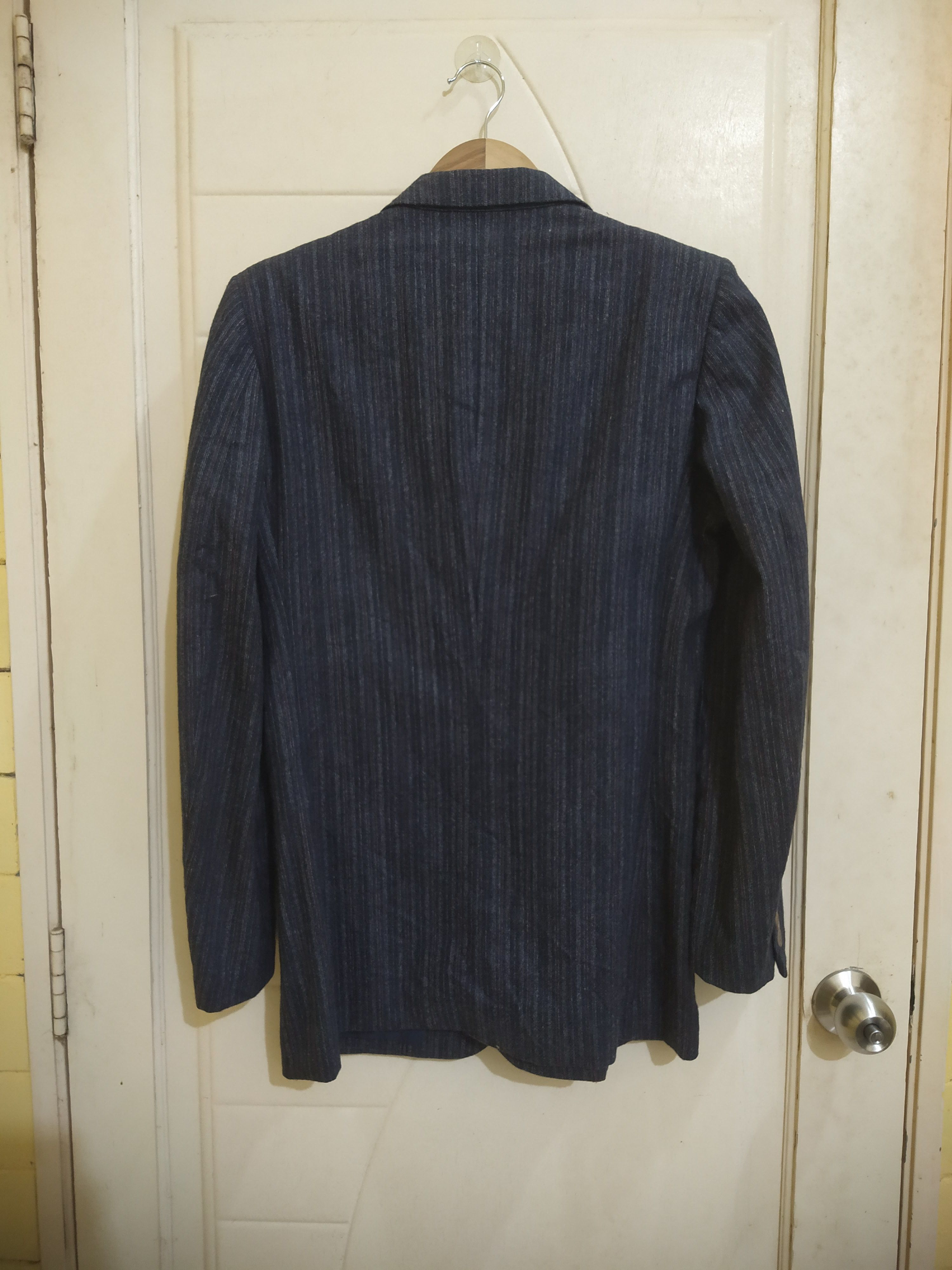 Saint Laurent Paris Vintage 90s Yves Saint Laurent Pinstripe Wool Blazer Size 40L - 4 Thumbnail