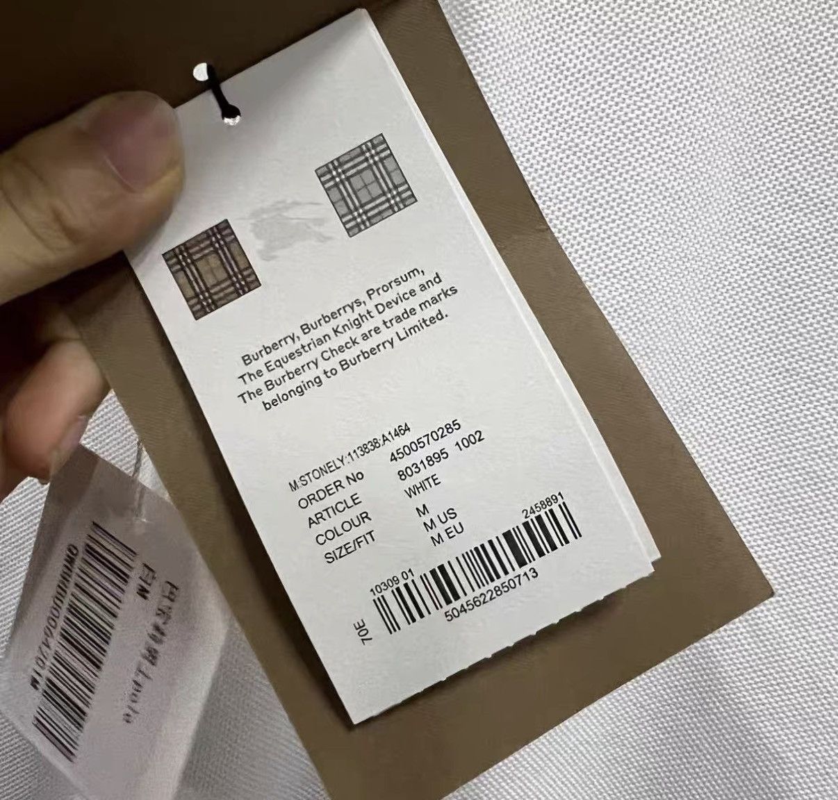 Burberry Burberry White Logo Tape Polo Shirt J41 Size US M / EU 48-50 / 2 - 4 Thumbnail