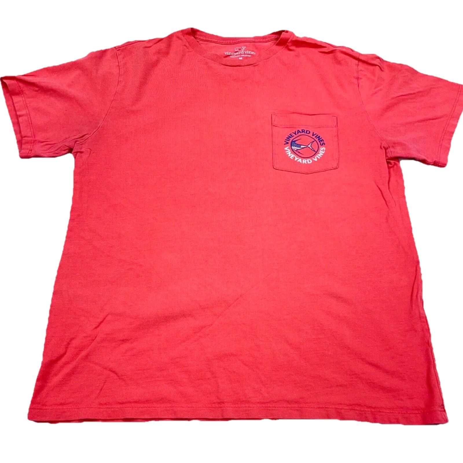 Vineyard Vines VINEYARD VINES Shirt Men M Pink Tee Flat Pocket American Preppy Fish Adult Size US M / EU 48-50 / 2 - 2 Thumbnail