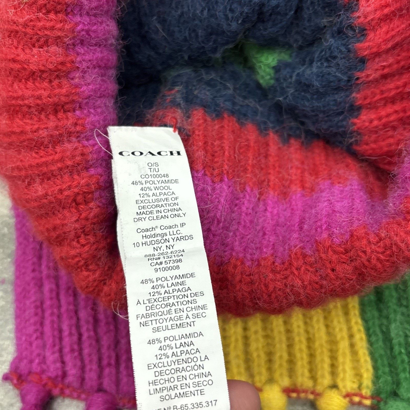 Coach Rare Coach Multi Stripe Scarf And Hat Matching Set Rainbow Size ONE SIZE - 5 Thumbnail
