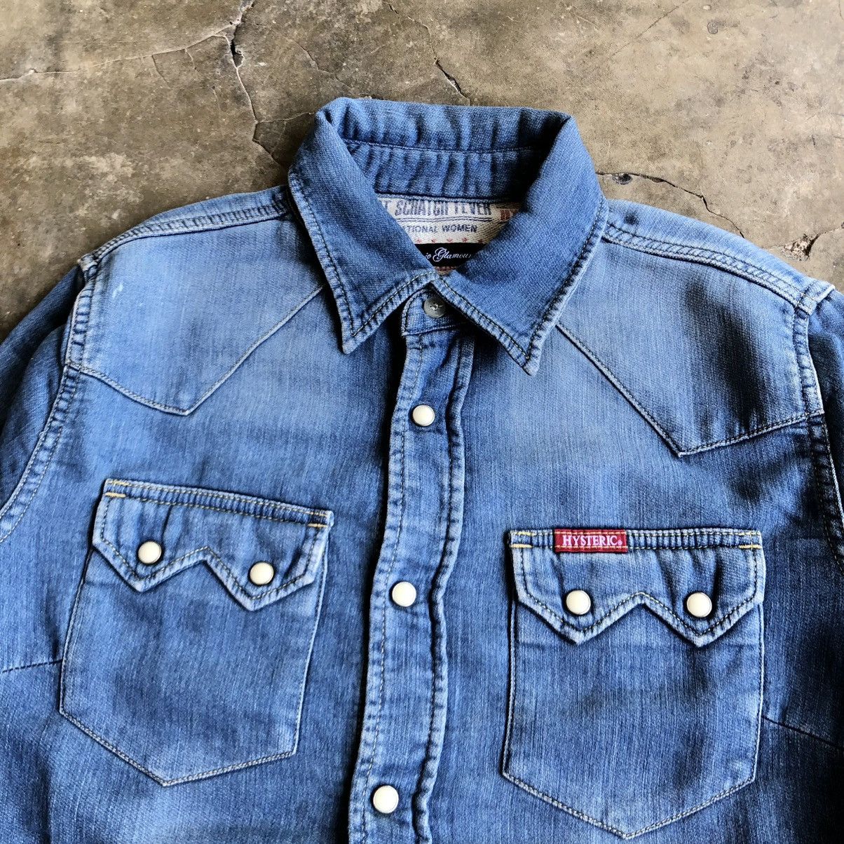 Hysteric Glamour Vintage Hysteric Glamour Western Shirt Denim Blue Jeans Size US S / EU 44-46 / 1 - 4 Thumbnail