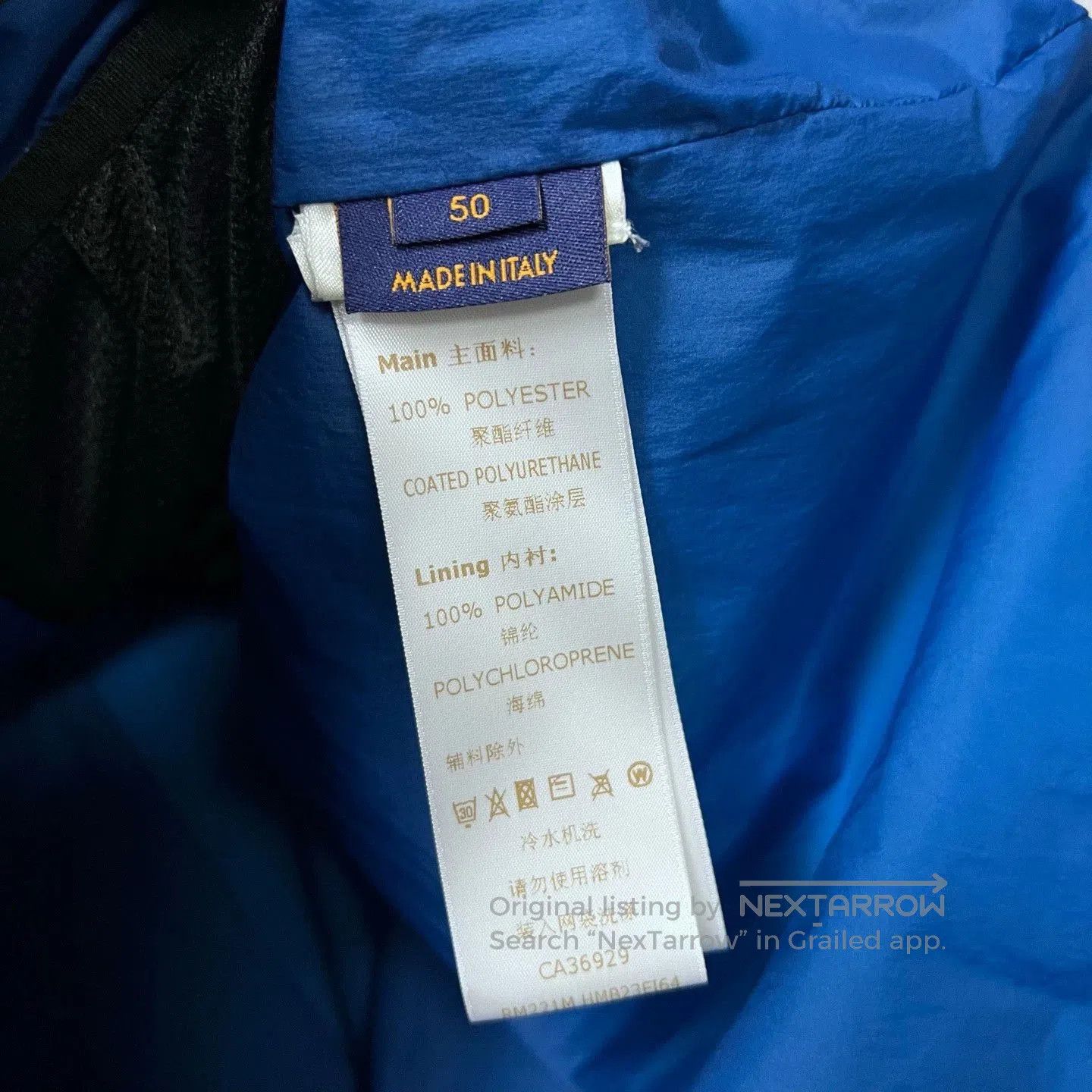 Louis Vuitton blue logo printed hooded puffer jacket. Size US M / EU 48-50 / 2 - 7 Thumbnail