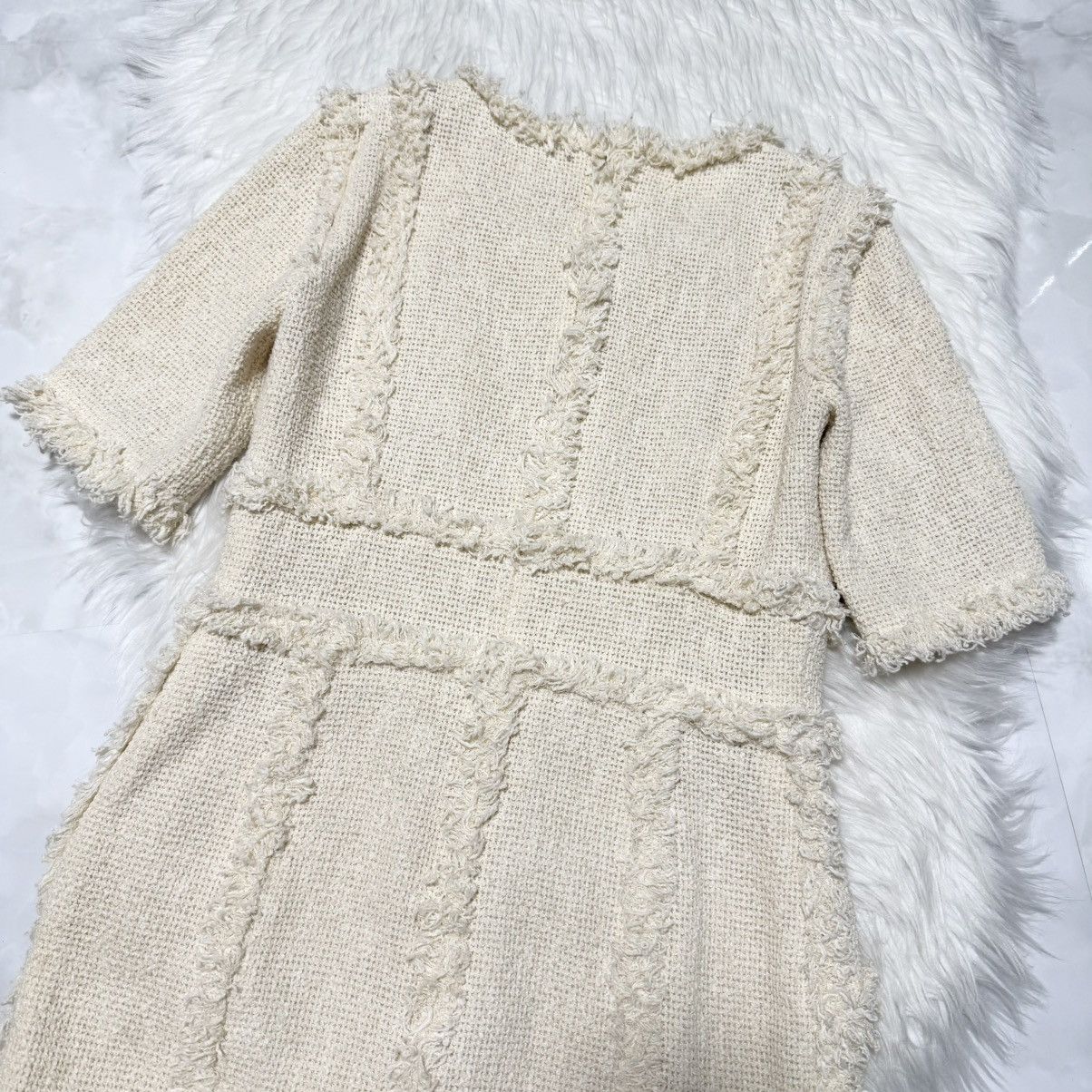 Chanel Genuine Chanel COCO Decoration Fringe Design Knit Dress 42 Size M / US 6-8 / IT 42-44 - 7 Thumbnail