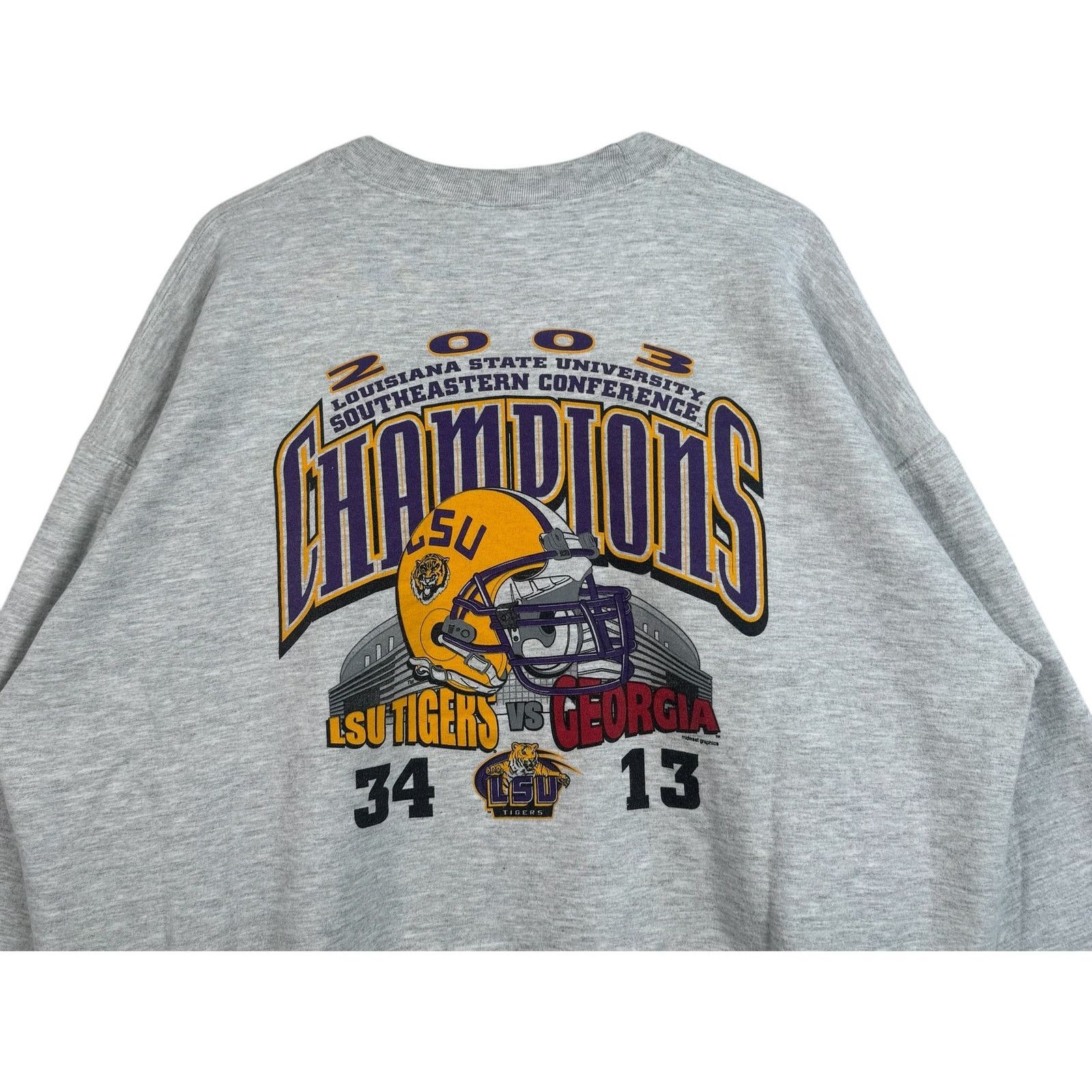 Gildan Vintage LSU Tigers SEC Champions Mullet Crewneck XXL Size US XXL / EU 58 / 5 - 6 Thumbnail