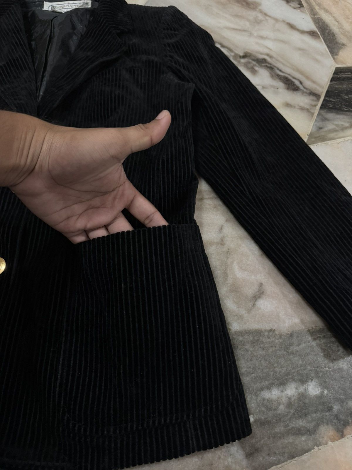 Piattelli Miss Piattelli Corduroy Velvet Blazer Jacket Size S / US 4 / IT 40 - 8 Thumbnail