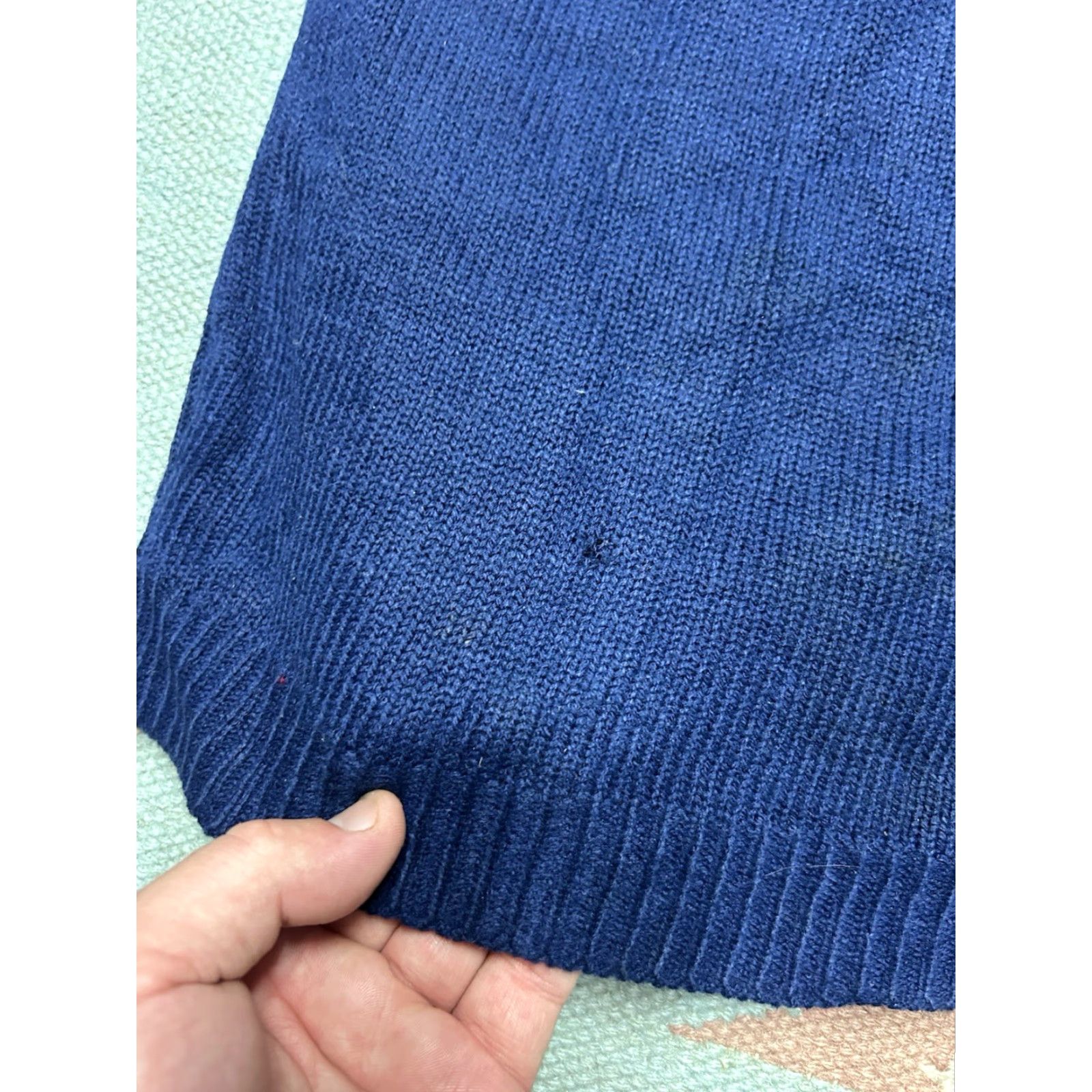 Vintage VINTAGE 60s 70s acrylic knit sweater button front cardigan blue Women’s M Size M / US 6-8 / IT 42-44 - 2 Thumbnail