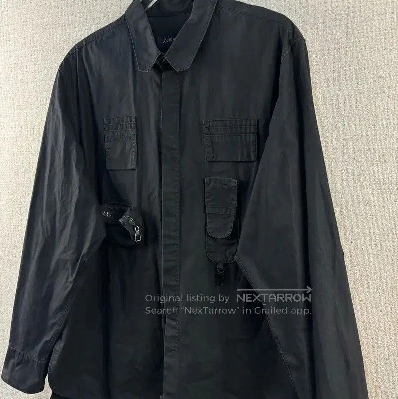 Louis Vuitton Louis Vuitton Black Cotton Long Sleeve Shirt . Size US XXL / EU 58 / 5 - 3 Thumbnail