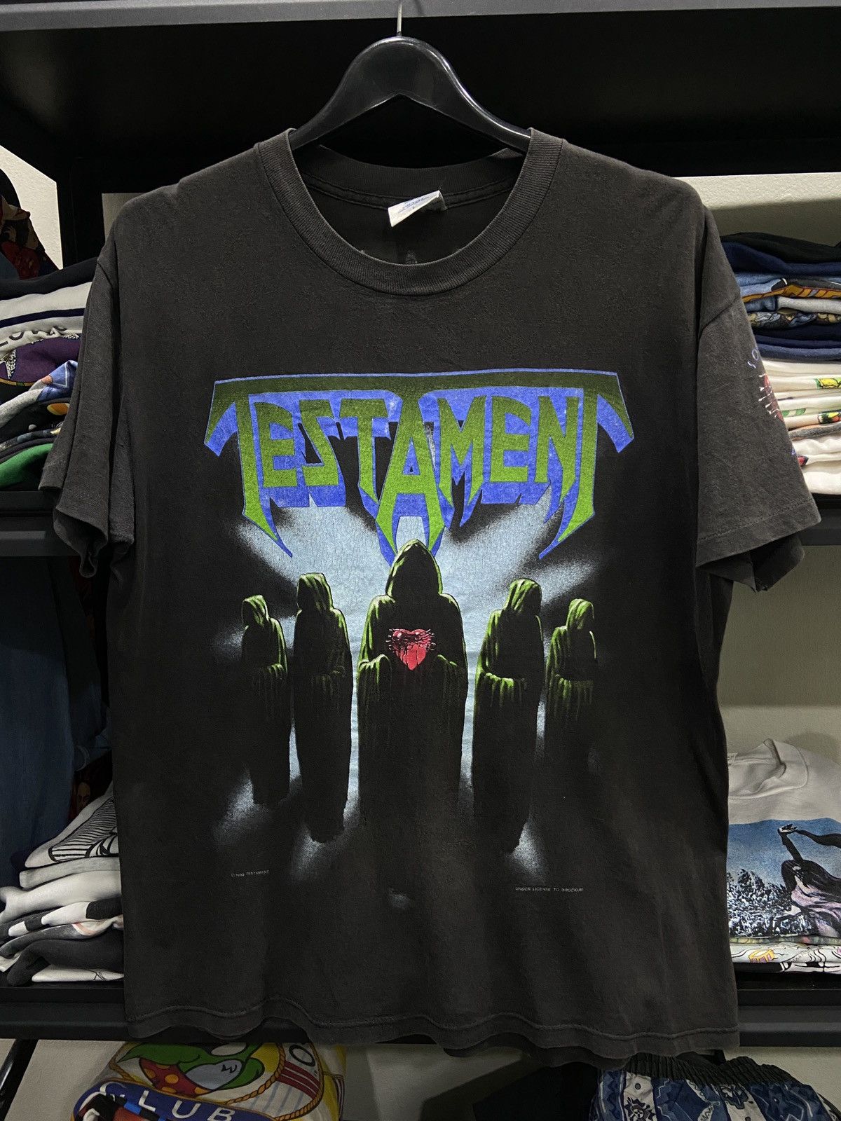 Band Tees Vintage 90s TESTAMENT Thrash Metal brockum TOUR TShirt Size US L / EU 52-54 / 3 - 1 Thumbnail