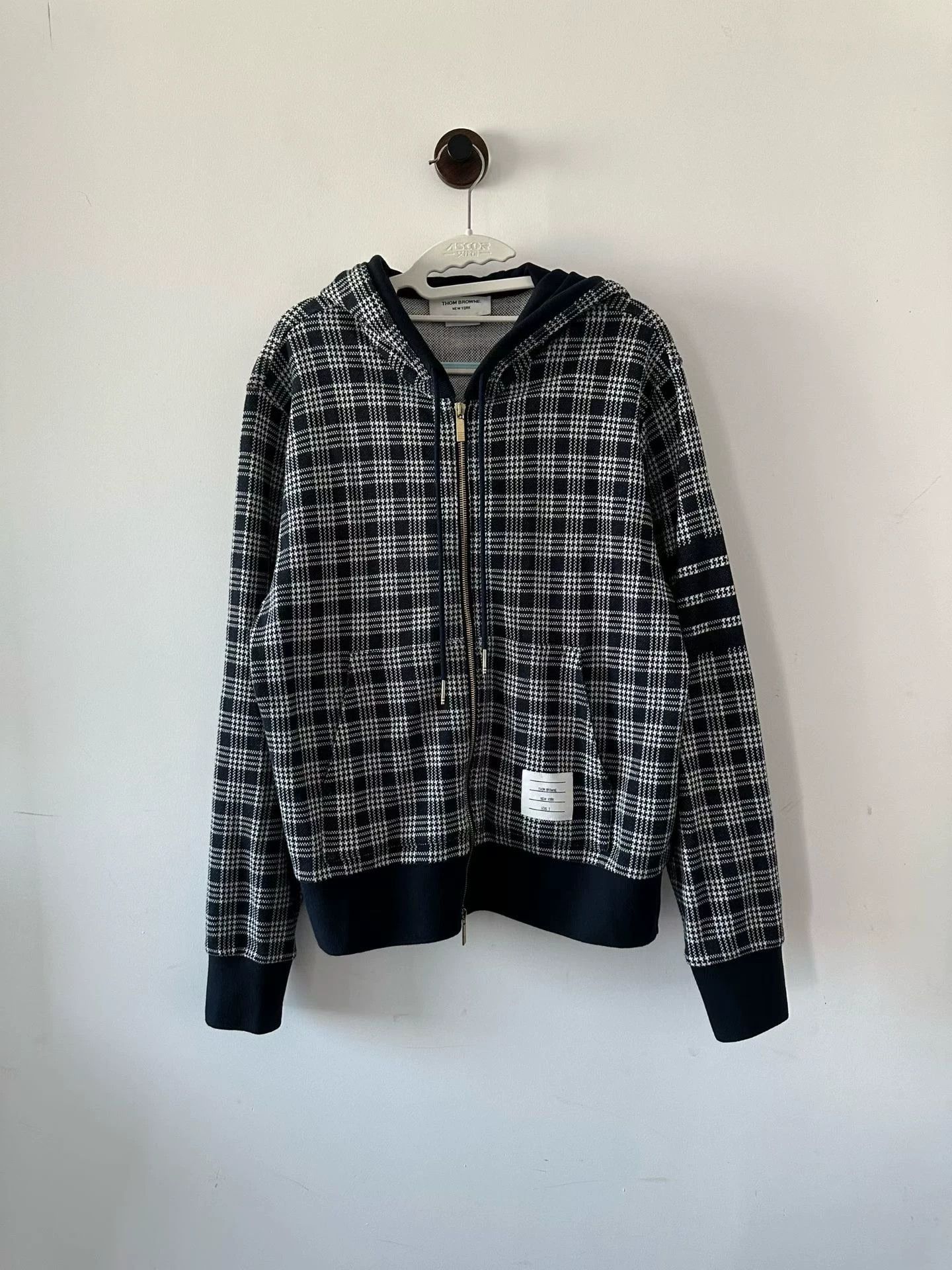 Thom Browne Thom Browne Check Zip Hoodie Size 2 98 New Size US M / EU 48-50 / 2 - 1 Thumbnail
