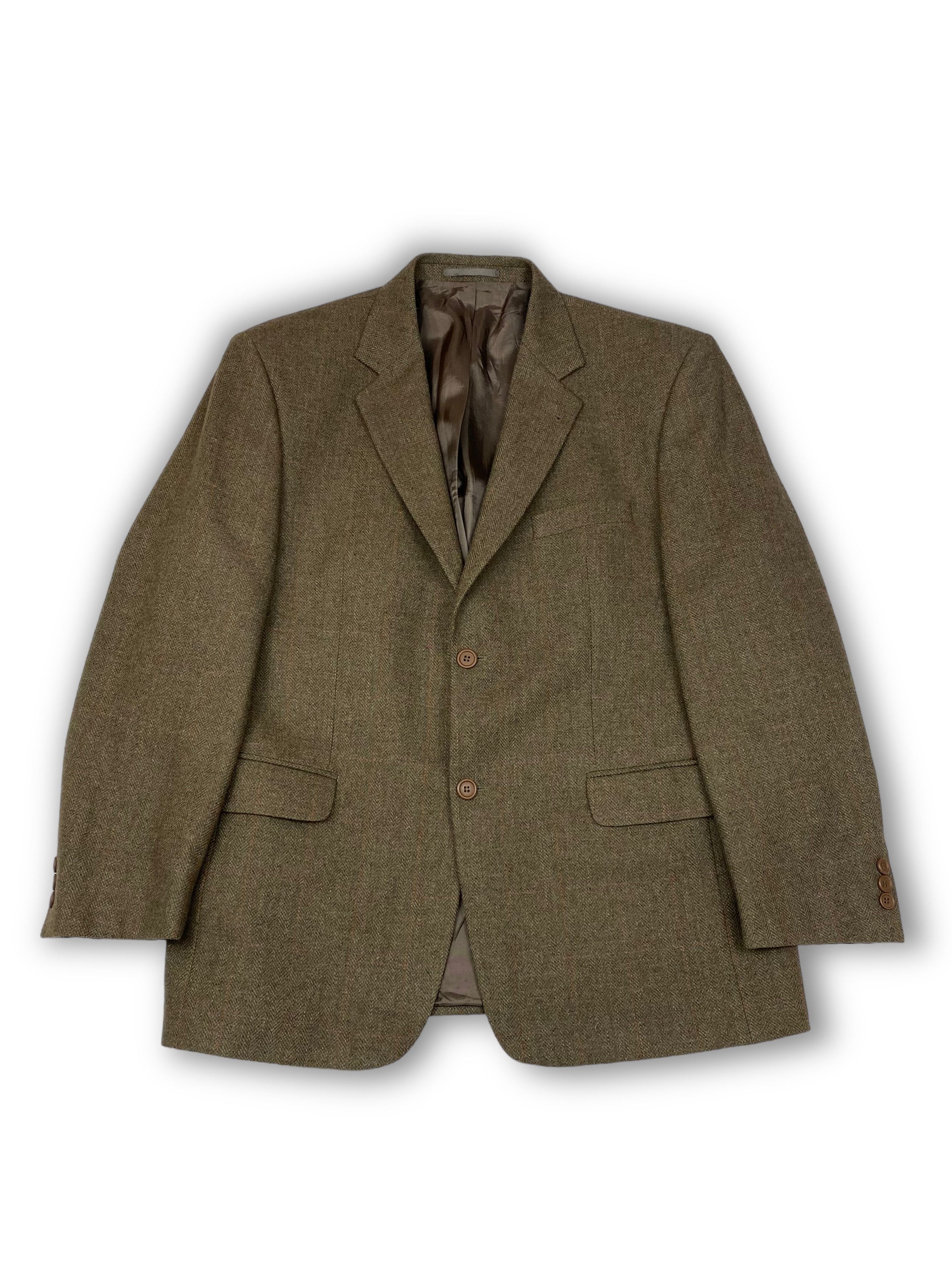 Vintage Vintage SKOPES Light Brown Tweed Blazer M571 Size 42S - 1 Thumbnail