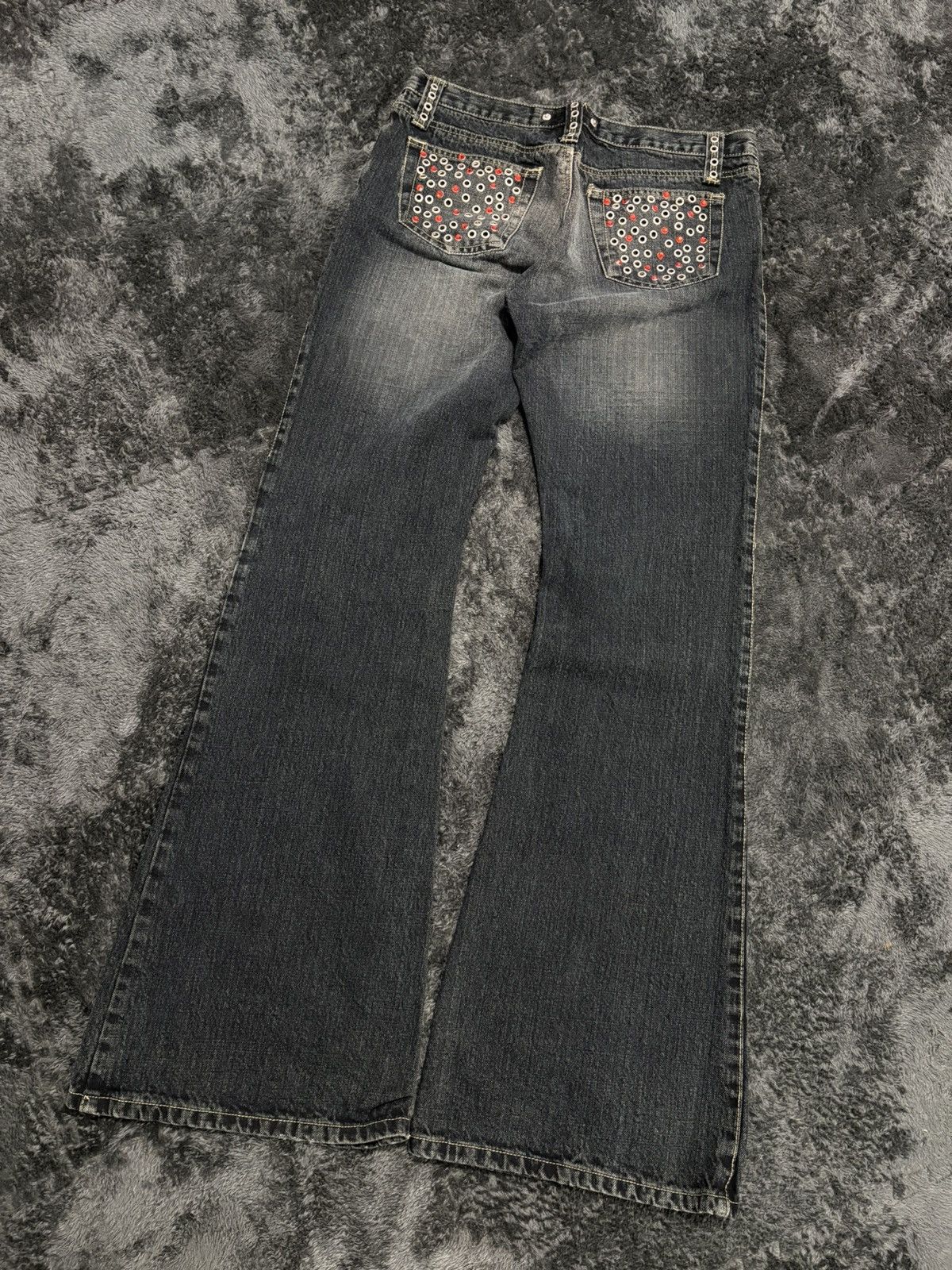 Miss Sixty Rare Studded Y2K Wide Flared Fit Jeans Miss Me Style Size 27" / US 4 / IT 40 - 3 Thumbnail